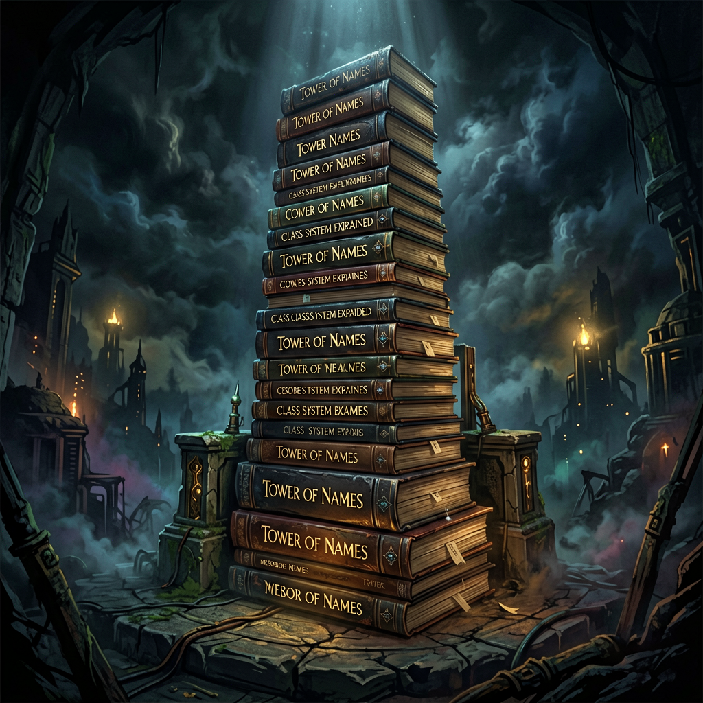 Tower of Names litRPG books with class system explained
