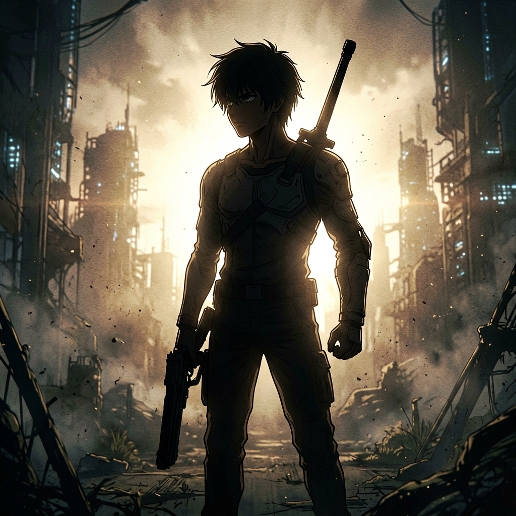 Kai Eschendorf — industrial sci-fi character portrait, moody bunker lighting