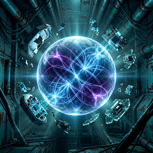 Artistic visualization of the Frozen Light Singularity — a cataclysmic temporal event from The Stolen Stream by MesoBlack Media