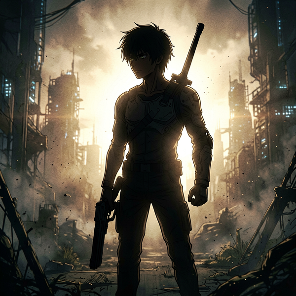 Kai Eschendorf — industrial sci-fi character portrait, moody bunker lighting