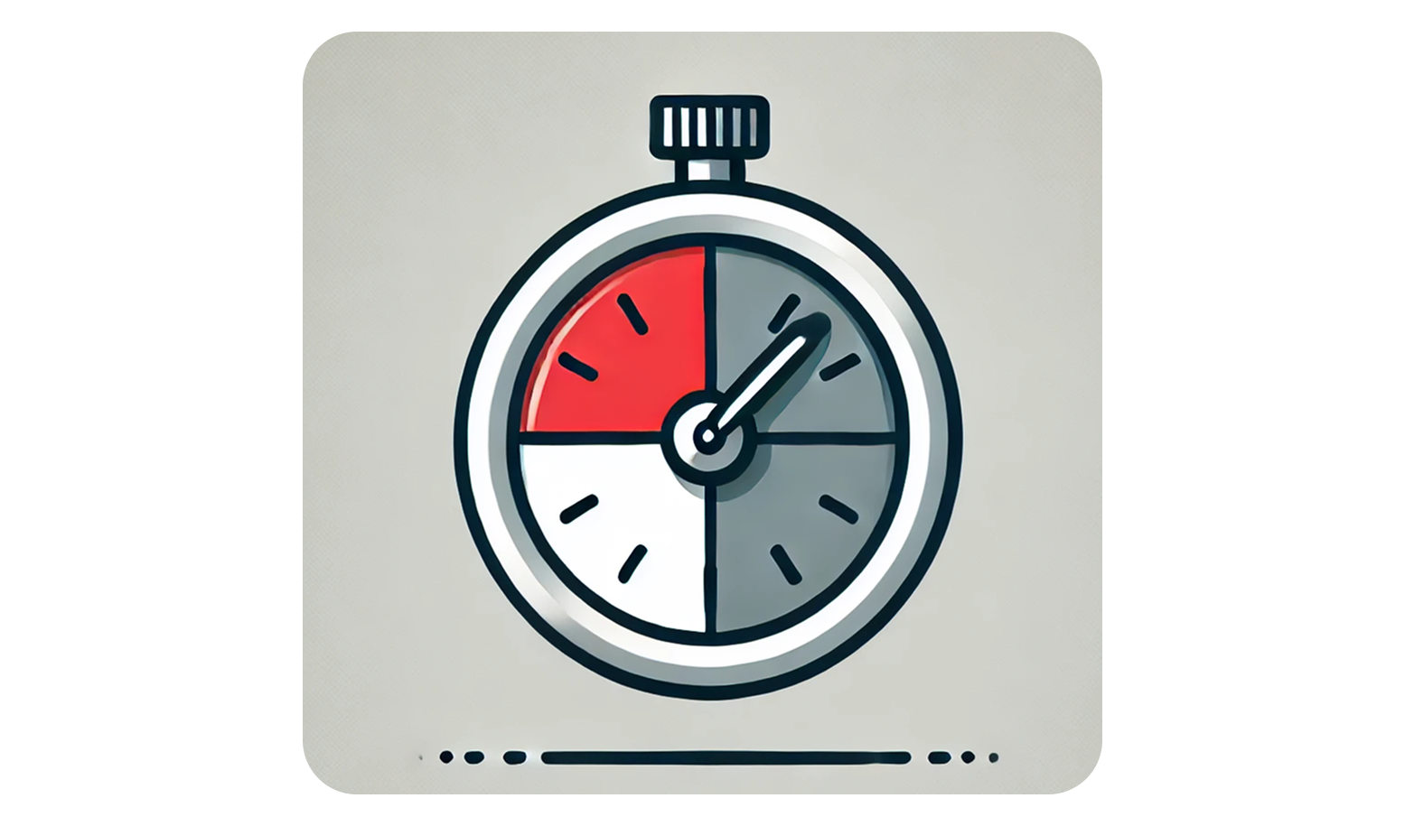 A grey and red timer counting down from 15 seconds. 