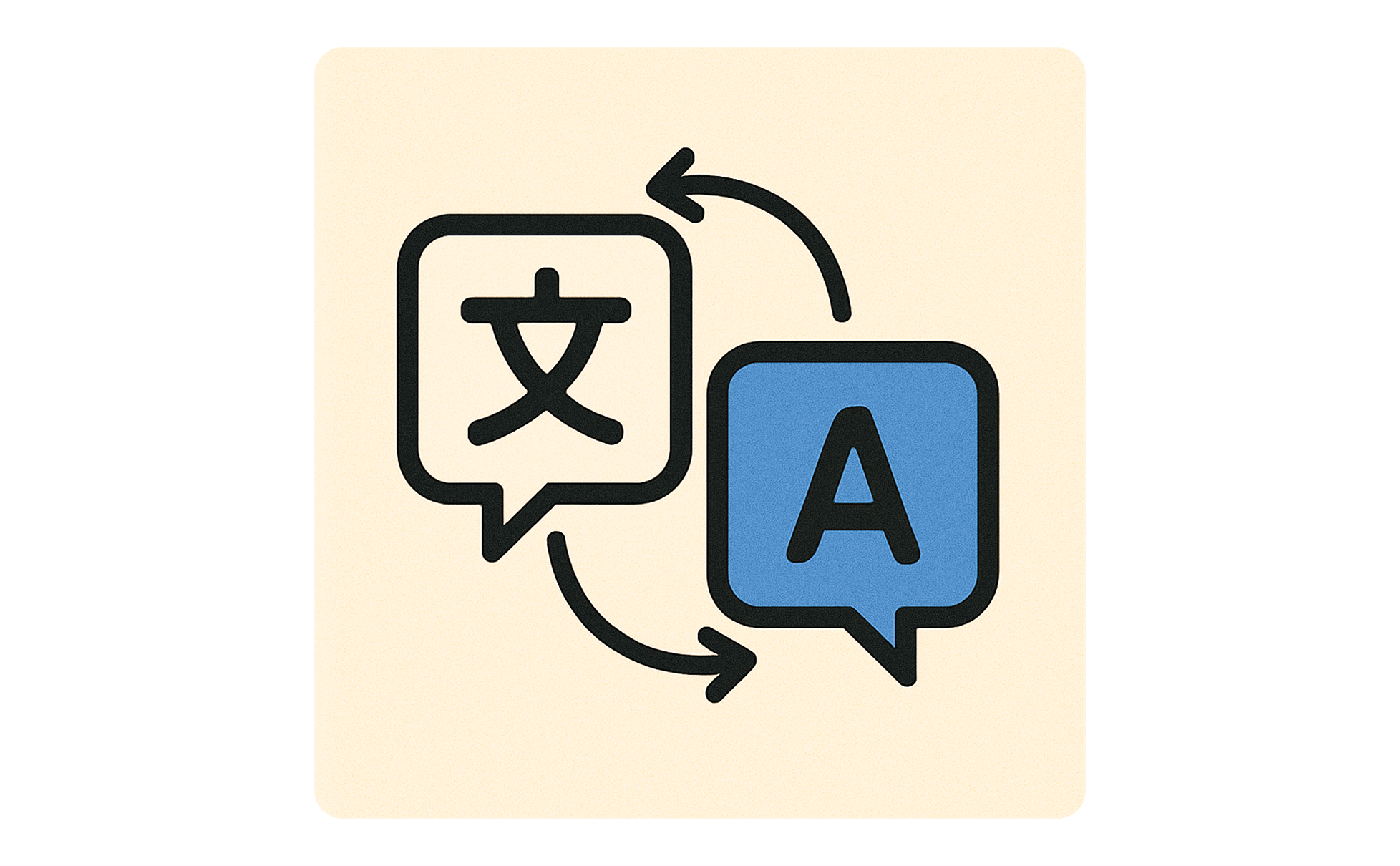 A simple cartoony translation icon.