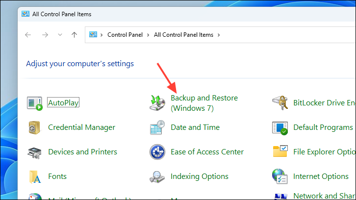 Backup and Restore option