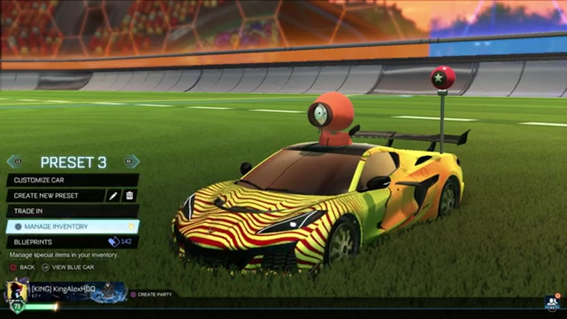 The user goes to "Manage Inventory" and selects the "Reward Items" tab.