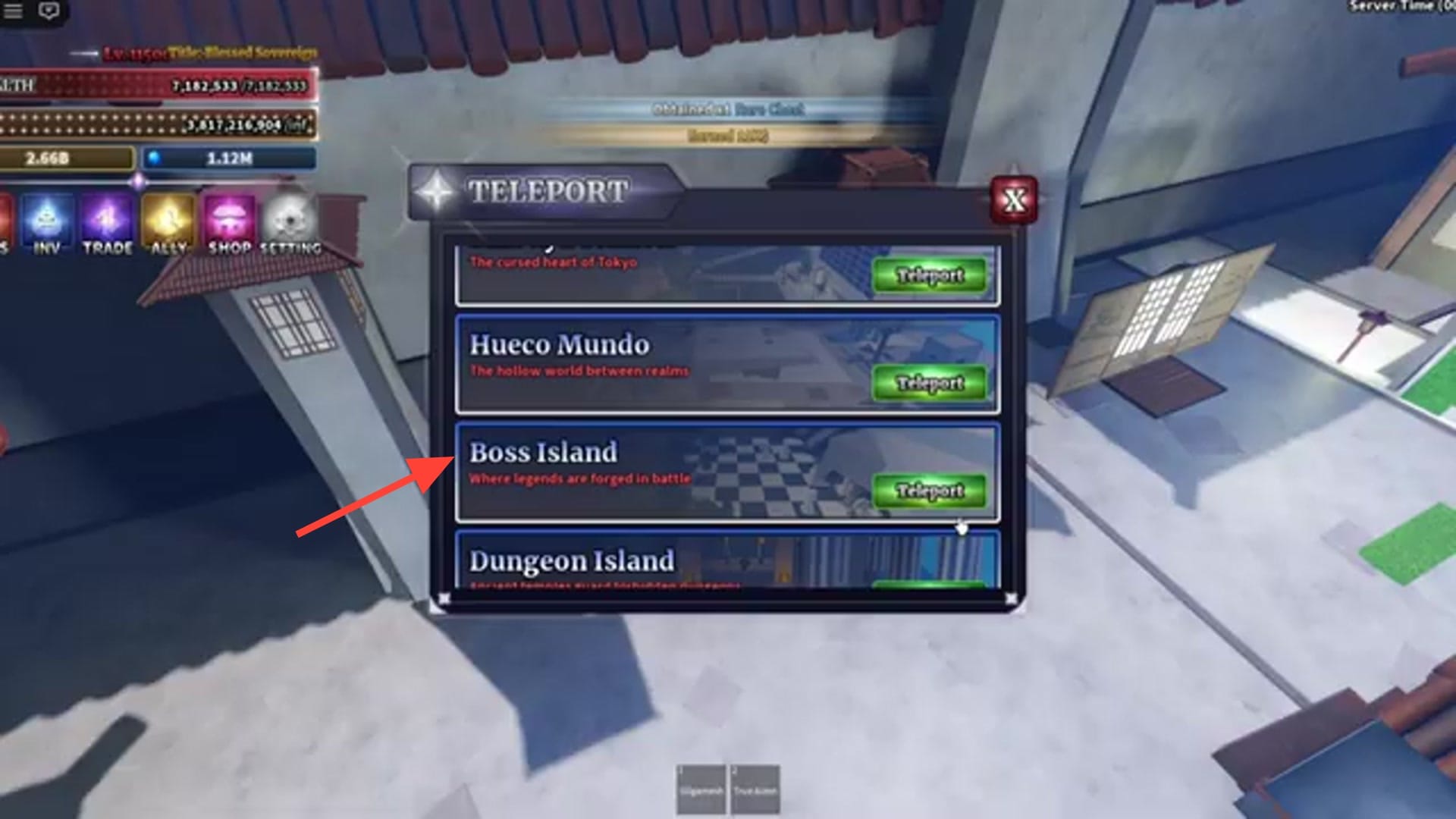 Once you get a Tempest Relic, go to Boss Island.