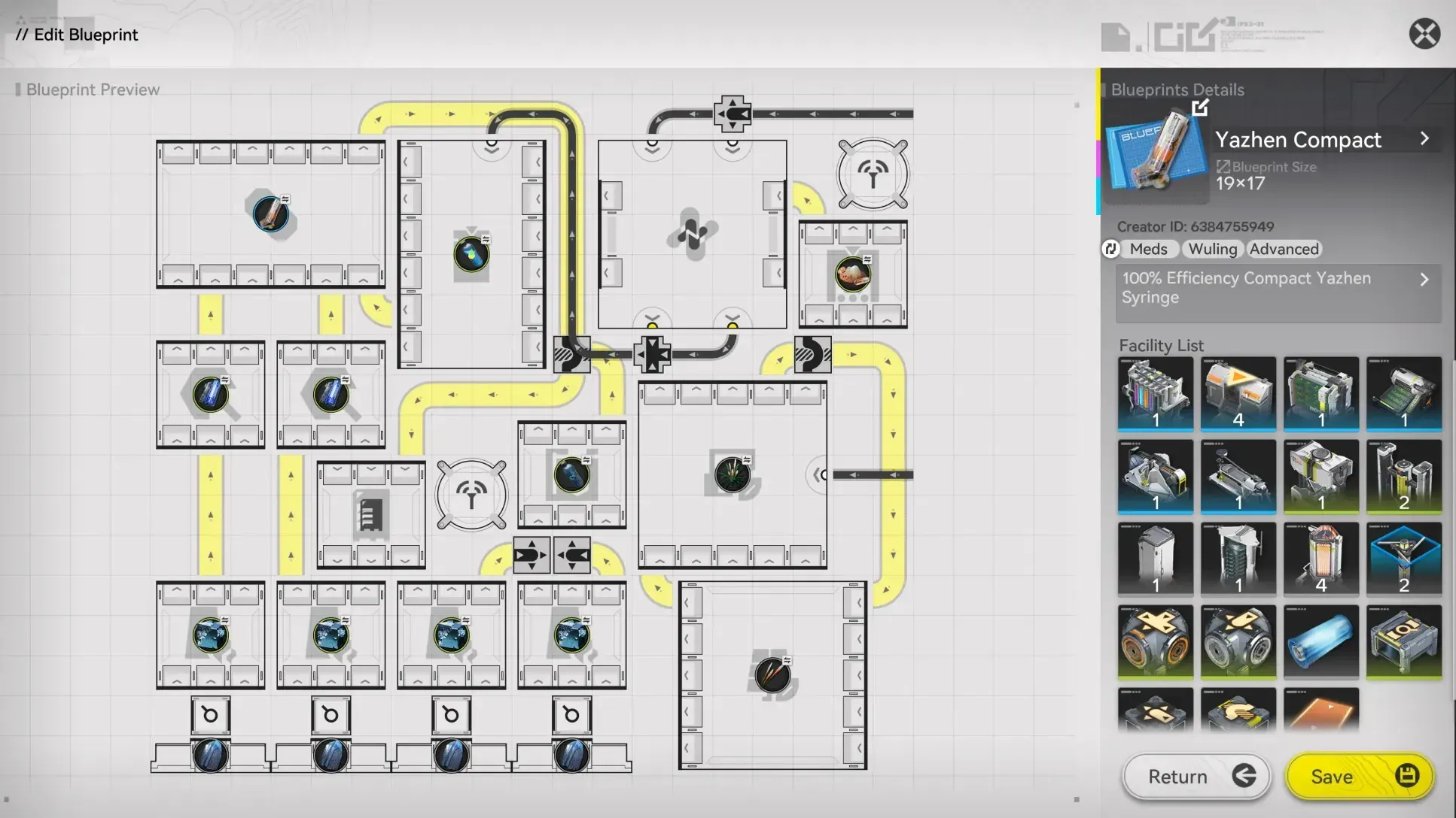 Arknights: Endfield Yazhen Syringe Blueprint Codes and Factory Setup