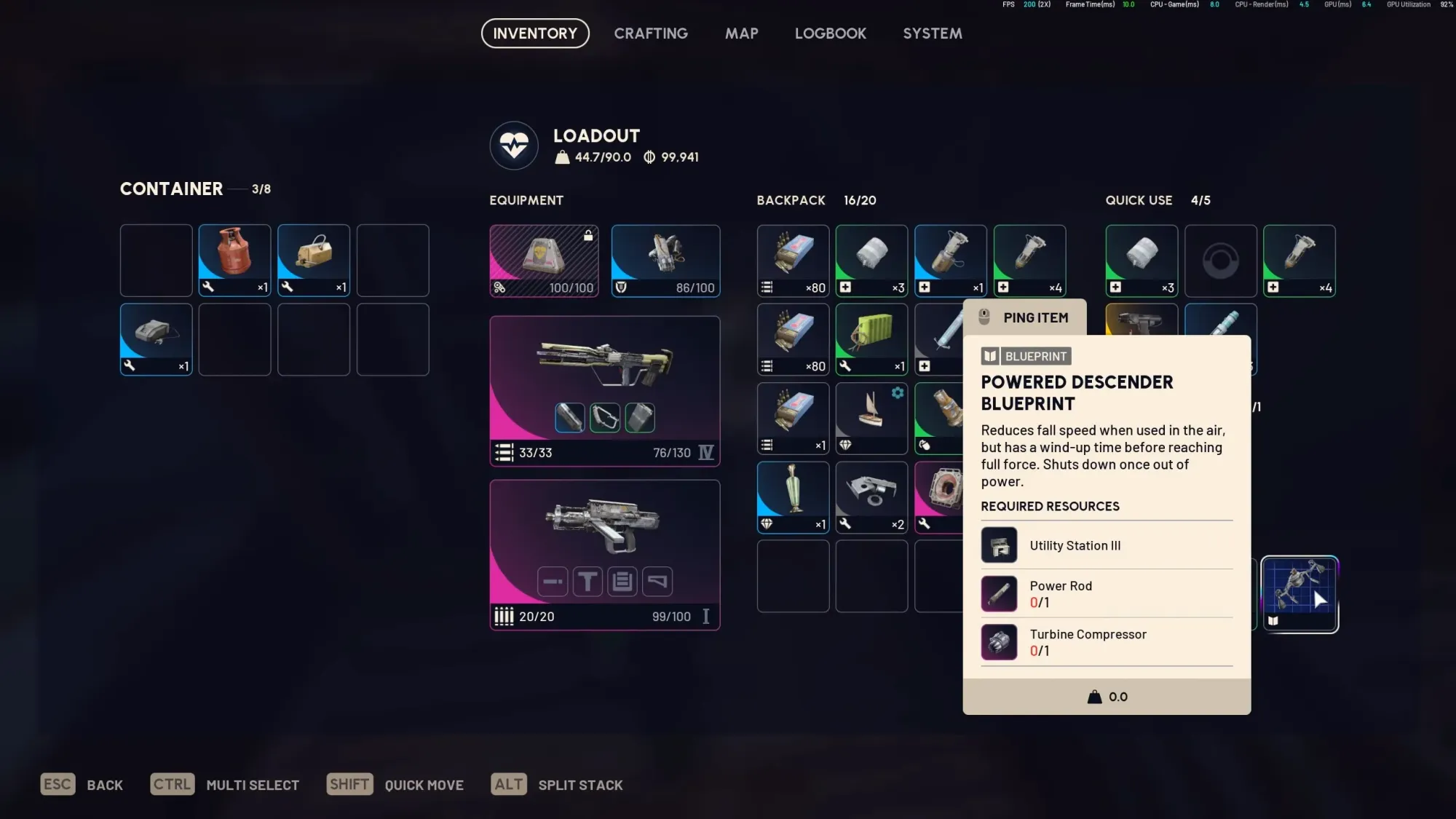 Powered Descender Blueprint Location in ARC Raiders