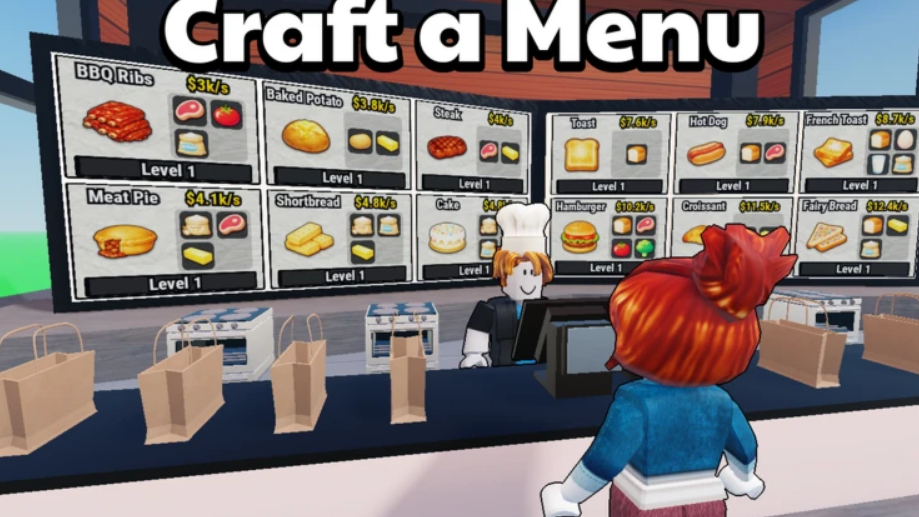 Craft A Menu recipe list and ingredients (Roblox)