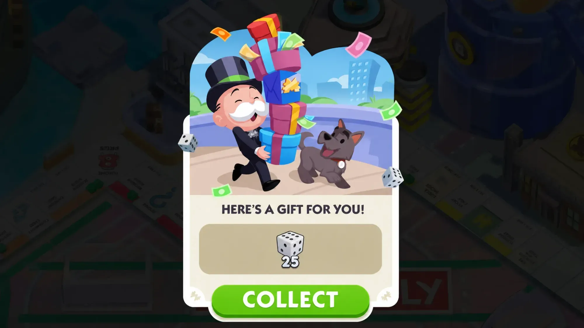 After clicking the link, you'll get this pop-up in Monopoly GO