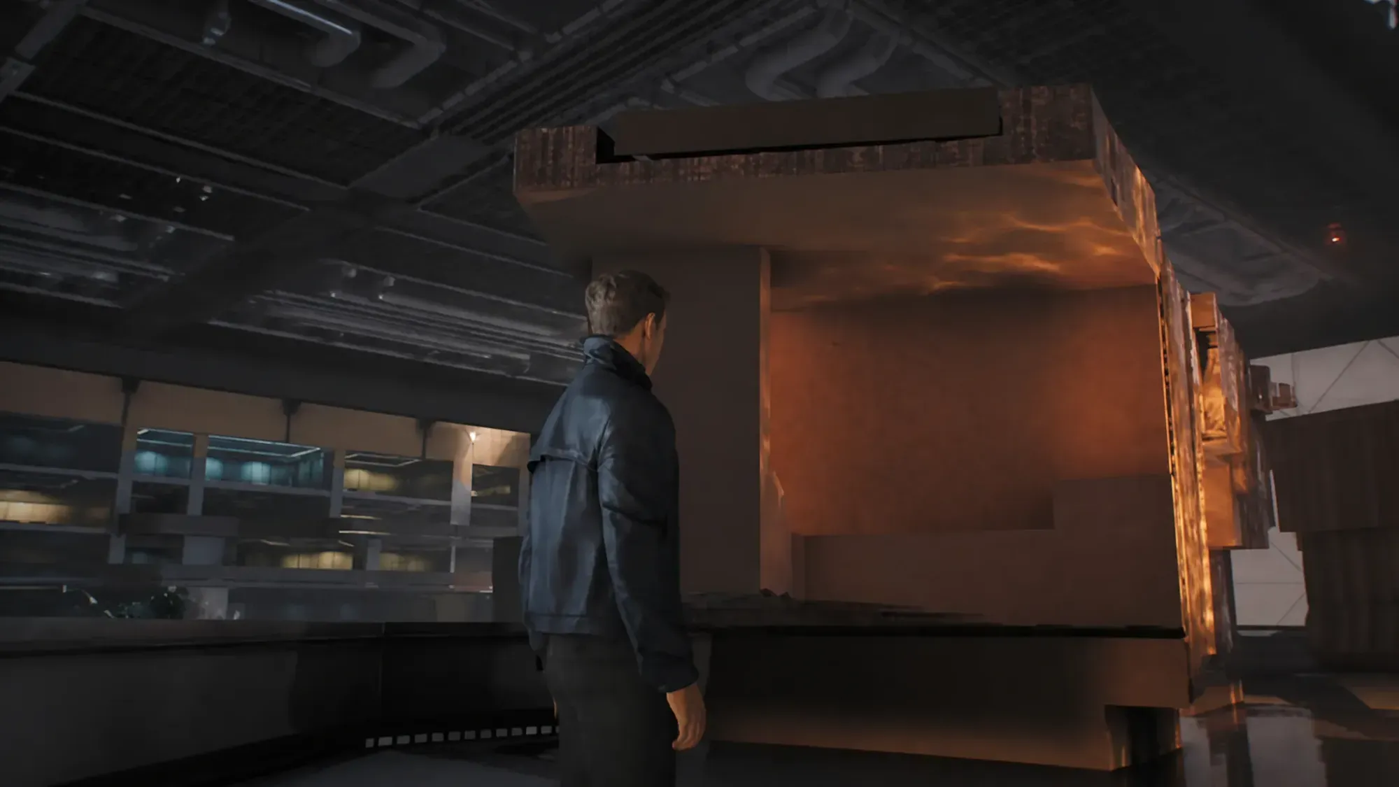 Use this art installation to climb up and reach the nearby floor (Image via IO Interactive || YouTube@glp)