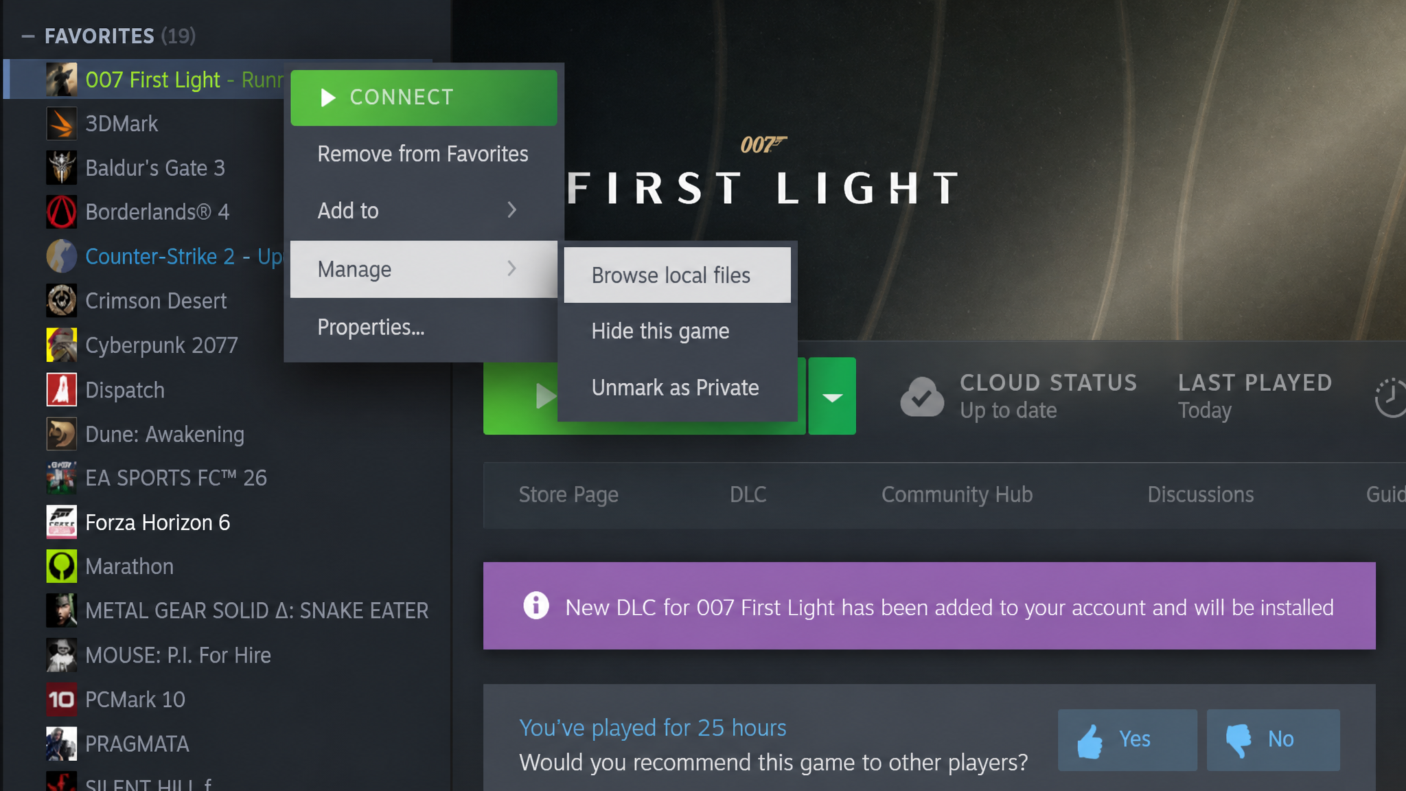 007 First Light file location