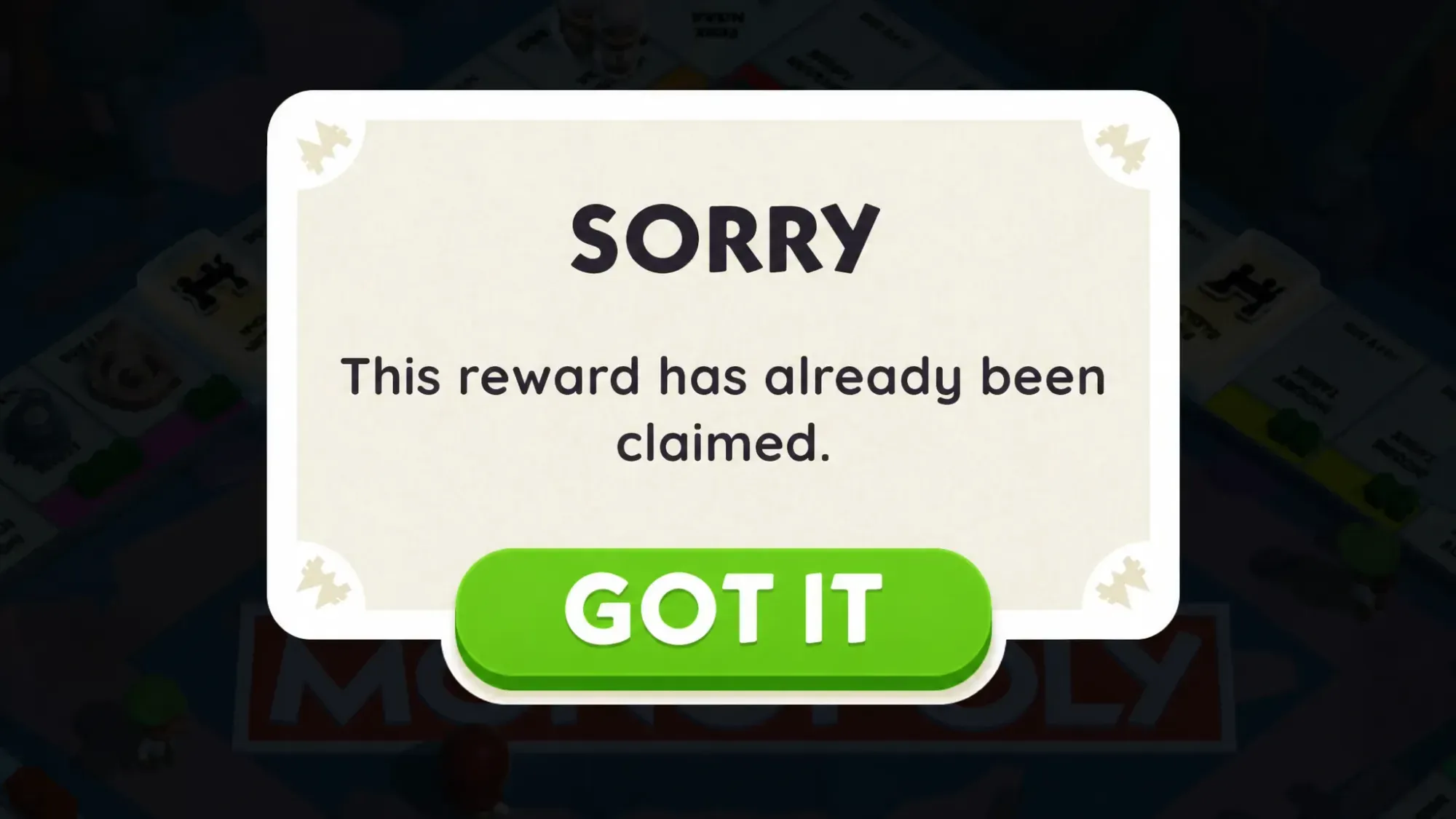 monopoly go dice link claimed