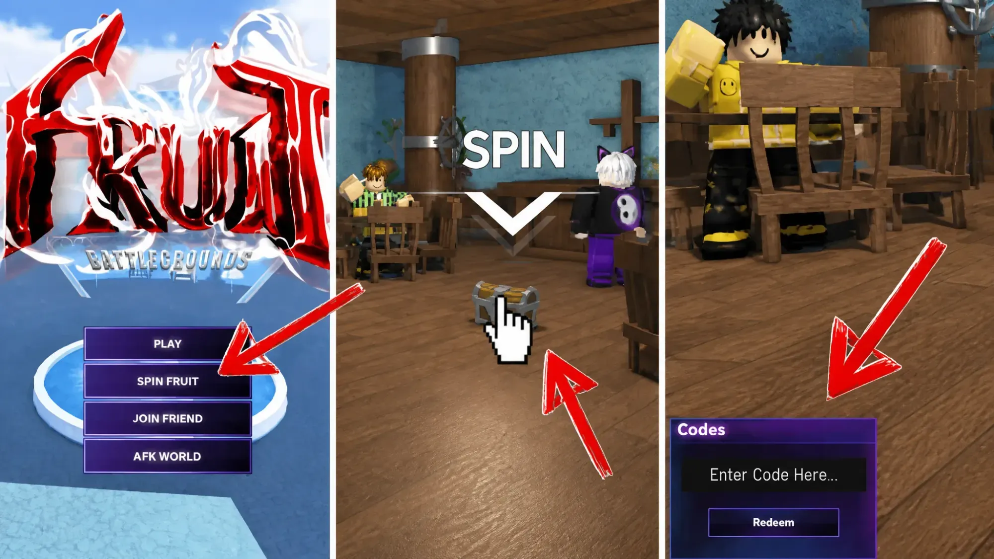How to redeem codes in Fruit Battlegrounds