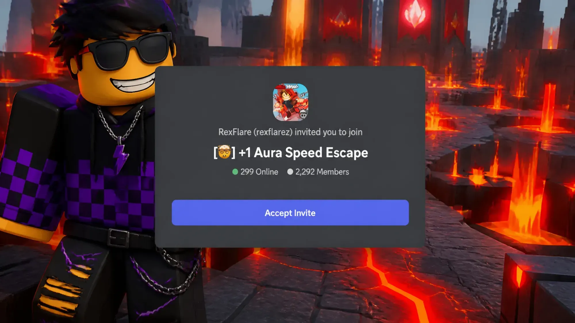 +1 Aura Speed Escape codes: An image of +1 Aura Speed Escape Discord server