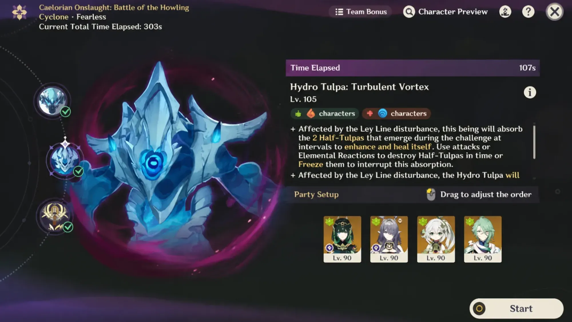 Hydro Tulpa boss in Stygian Onslaught (Image via Sportskeeda Gaming/ HoYoverse)