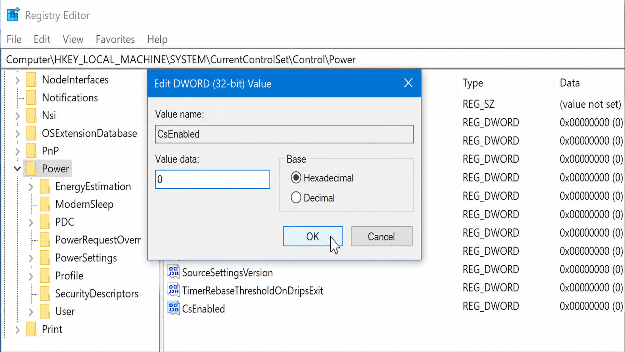 Power Management tab is missing in Device Manager