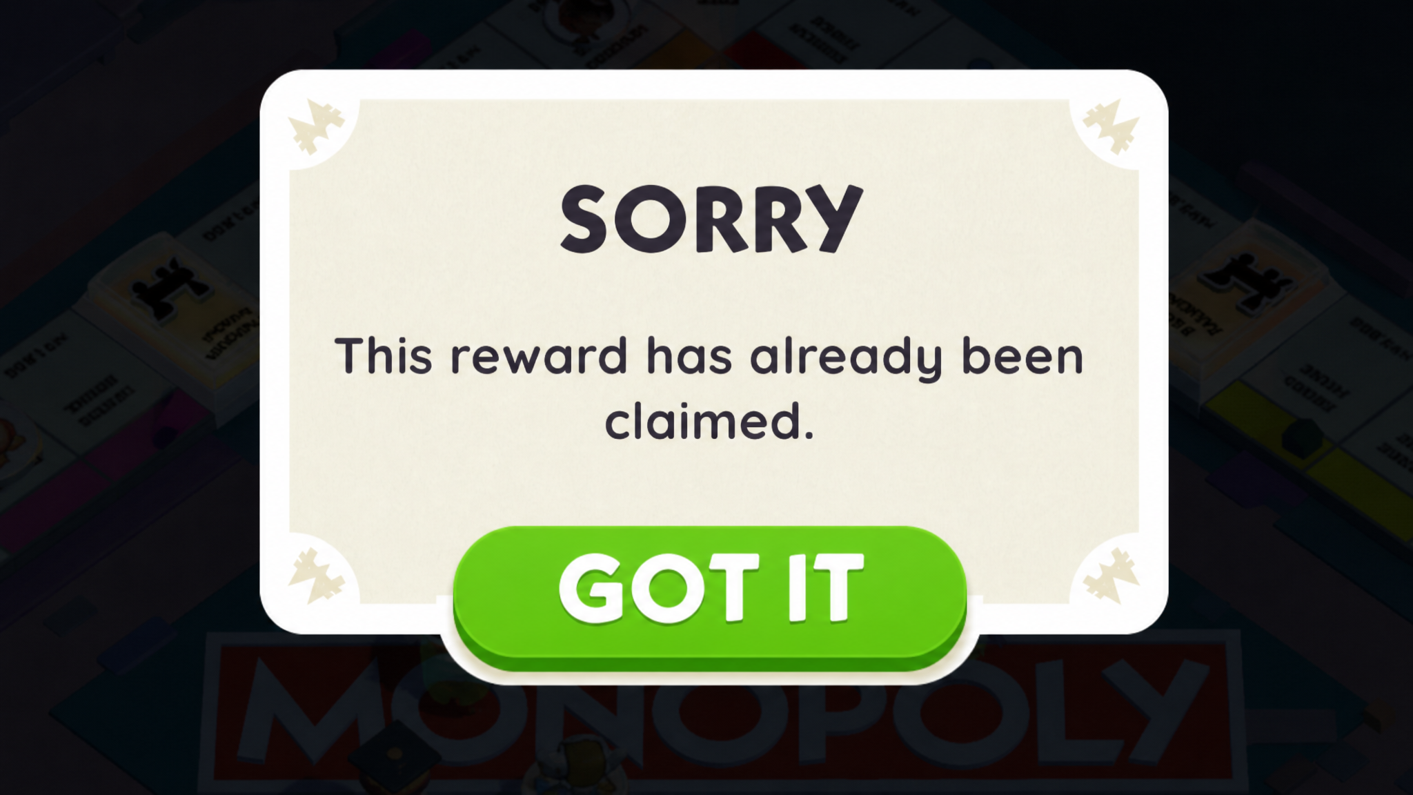 monopoly go dice link claimed