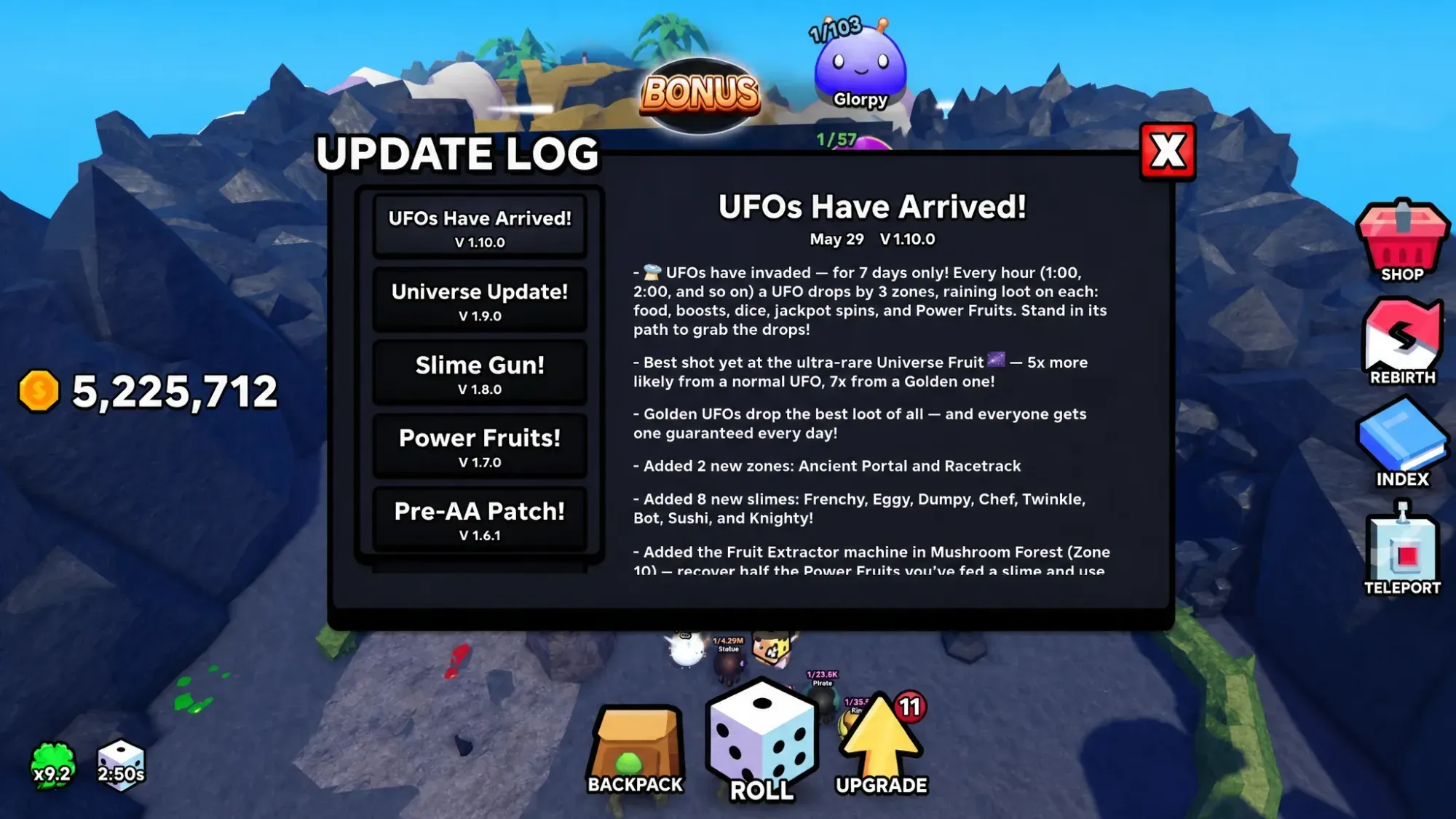 Update Log in Slime RNG