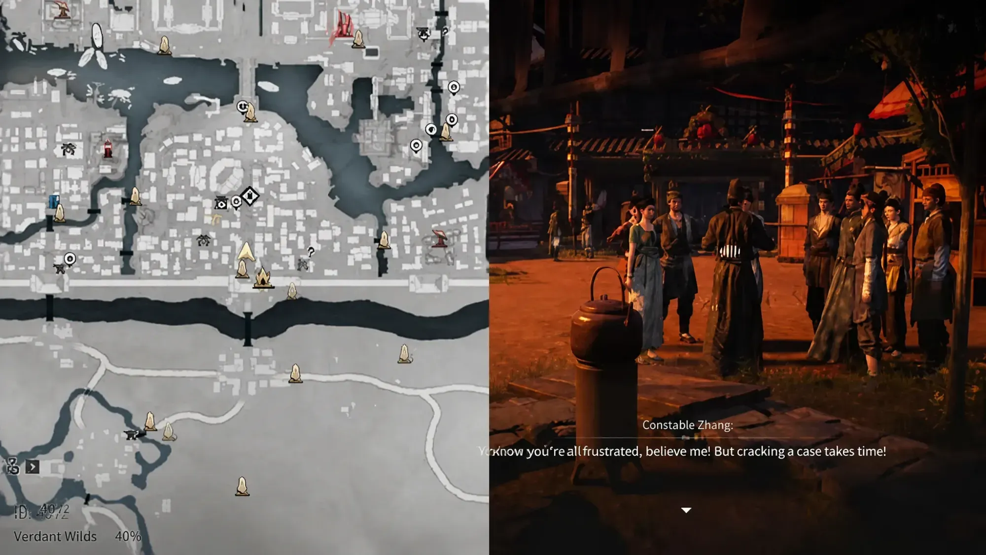 Eavesdrop the NPCs to trigger the quest (Image via NetEase)