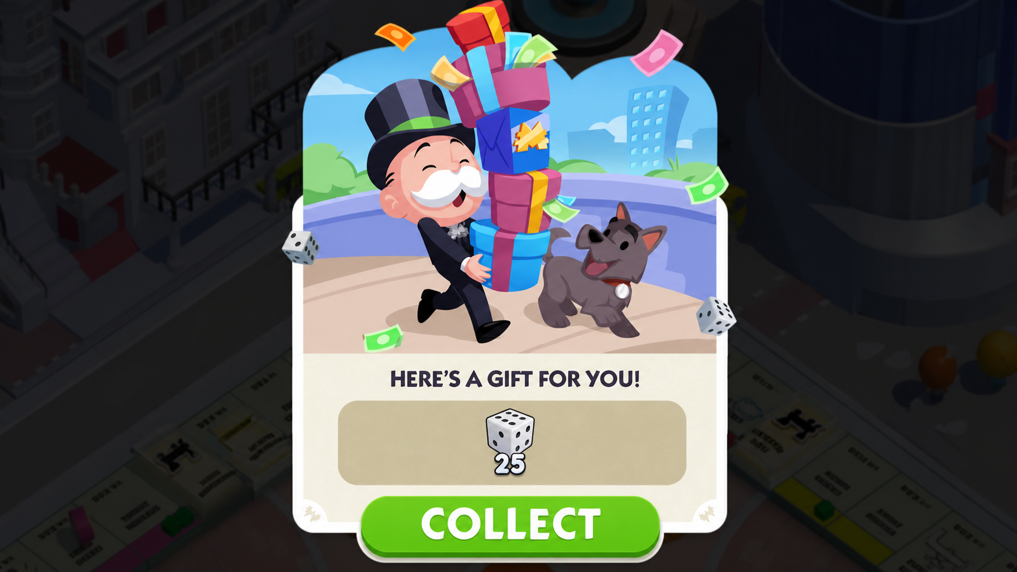 After clicking the link, you'll get this pop-up in Monopoly GO
