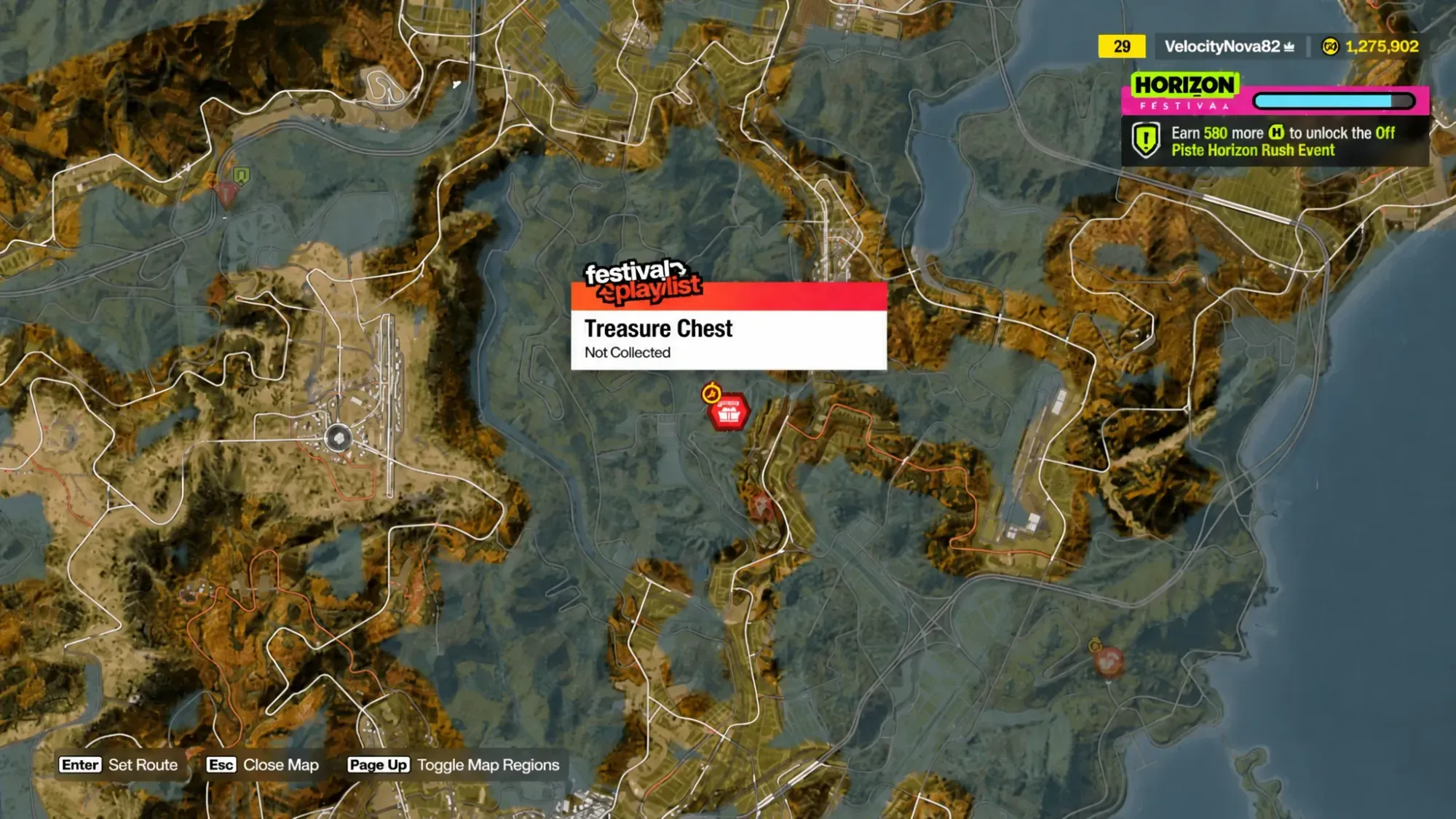 Minamino region treasure hunt chest location