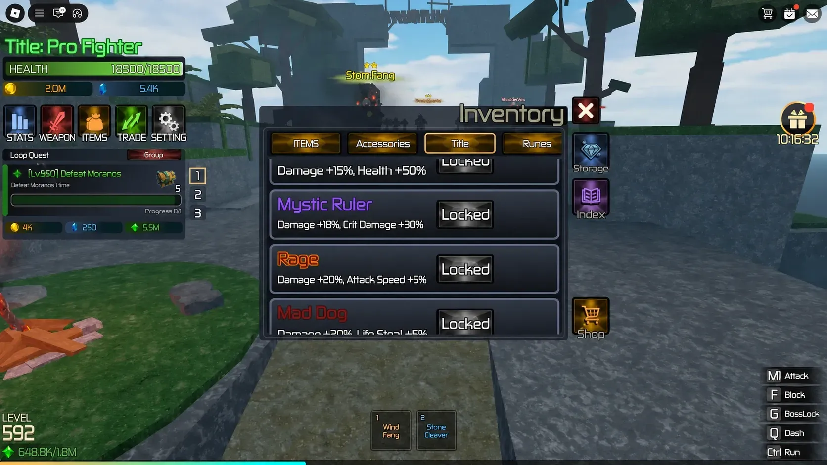 image showing the Title menu in Broken Blade