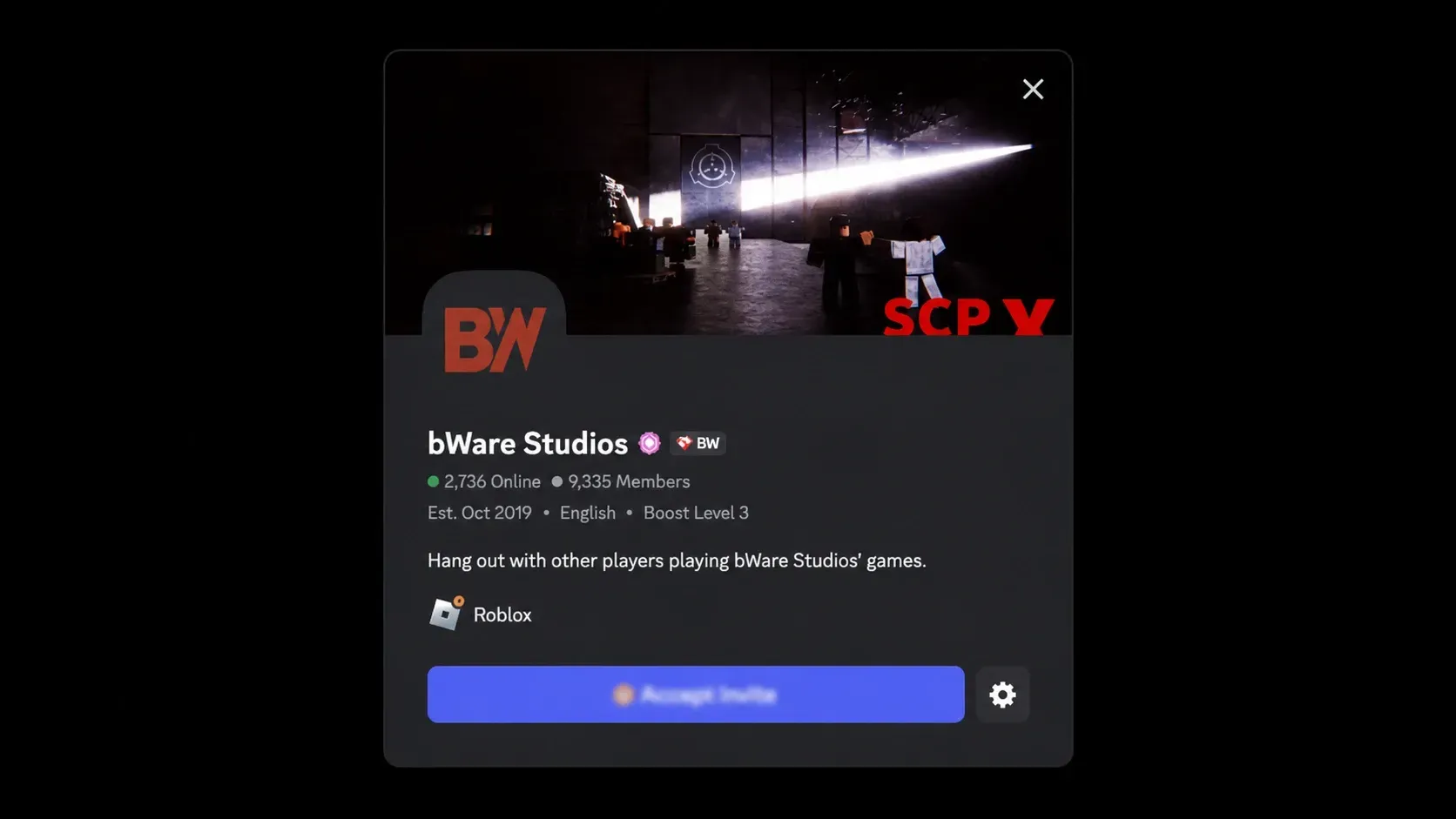 SCP Architect X codes: A screenshot of a Discord invite with a PT logo in the top right corner