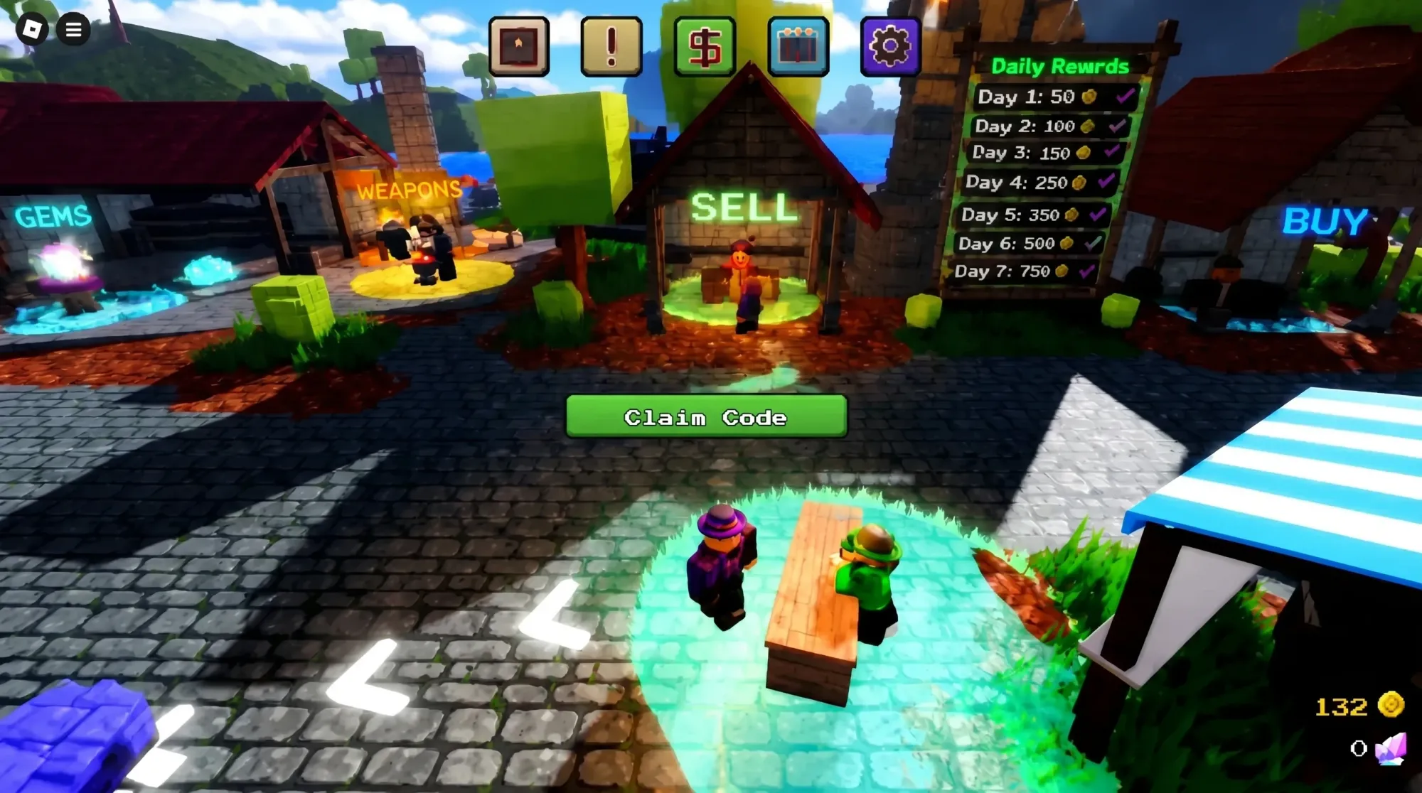 The Subterra code entry box at the Codes NPC near the spawn gate