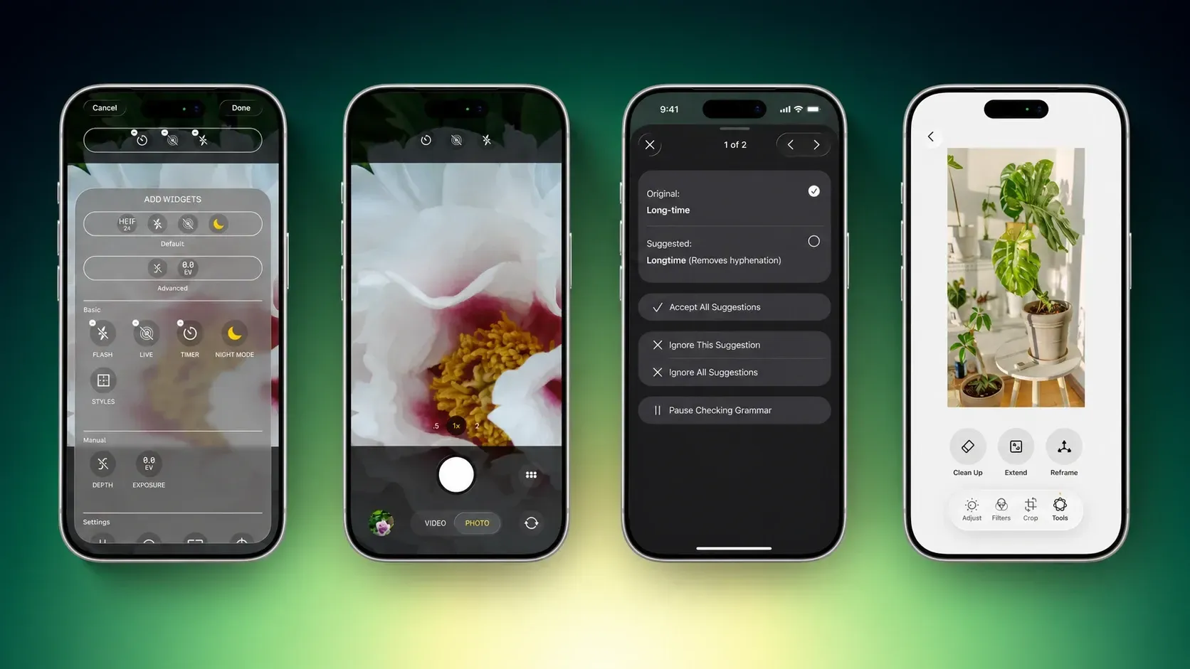Advanced Camera widget layout illustration