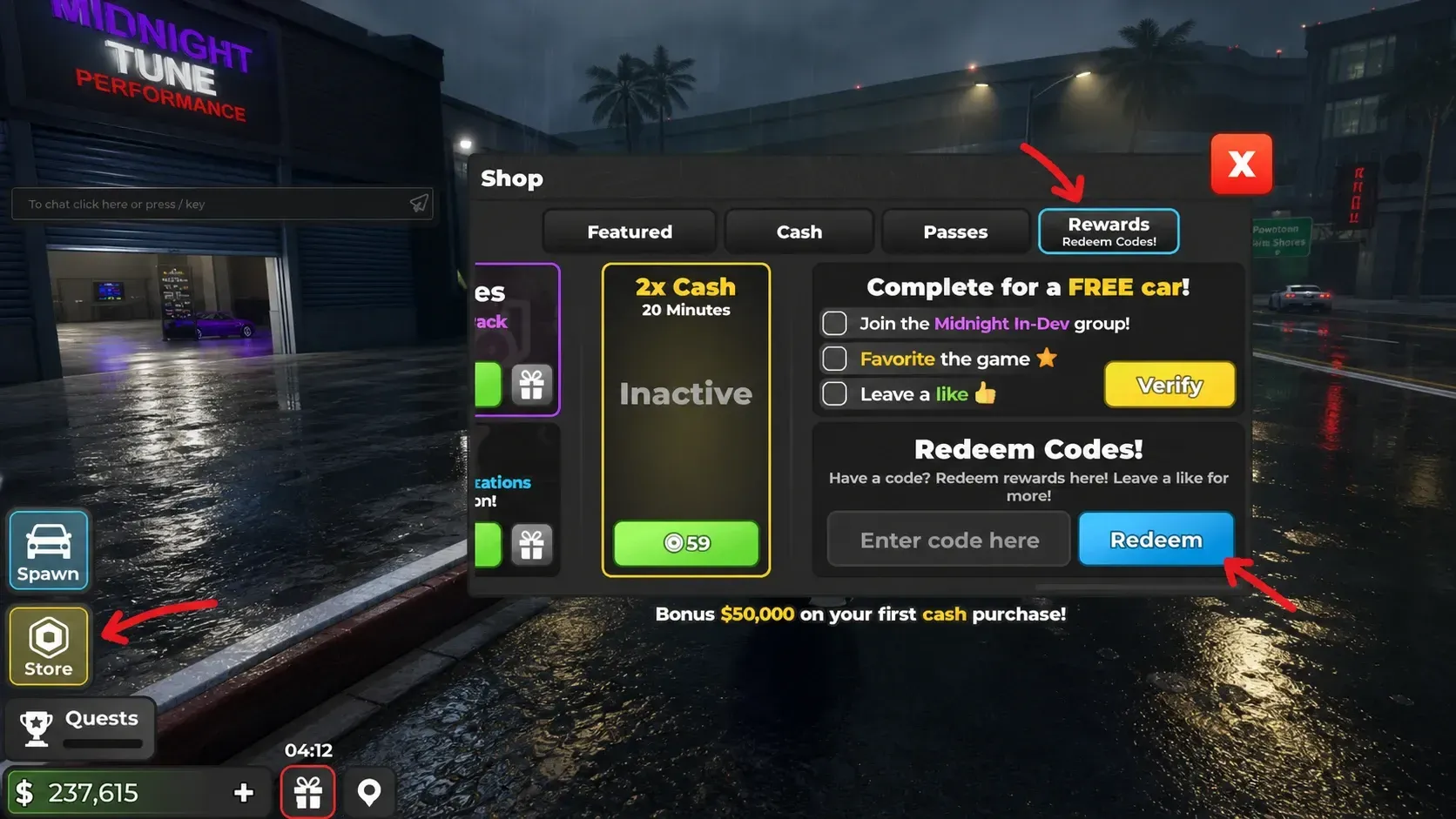 Redeem Midnight Chasers codes new