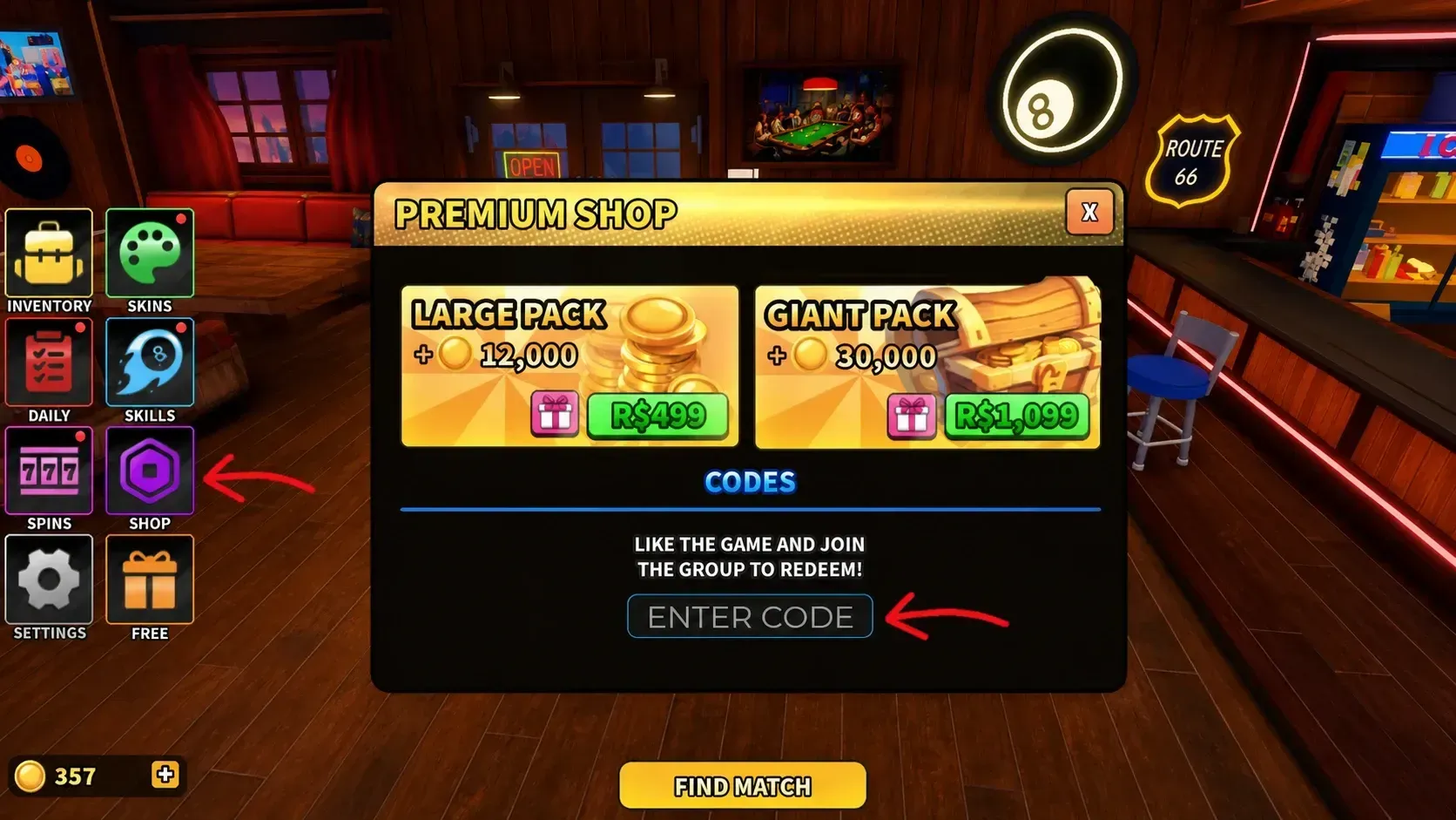 Redeem 8 Ball X Codes