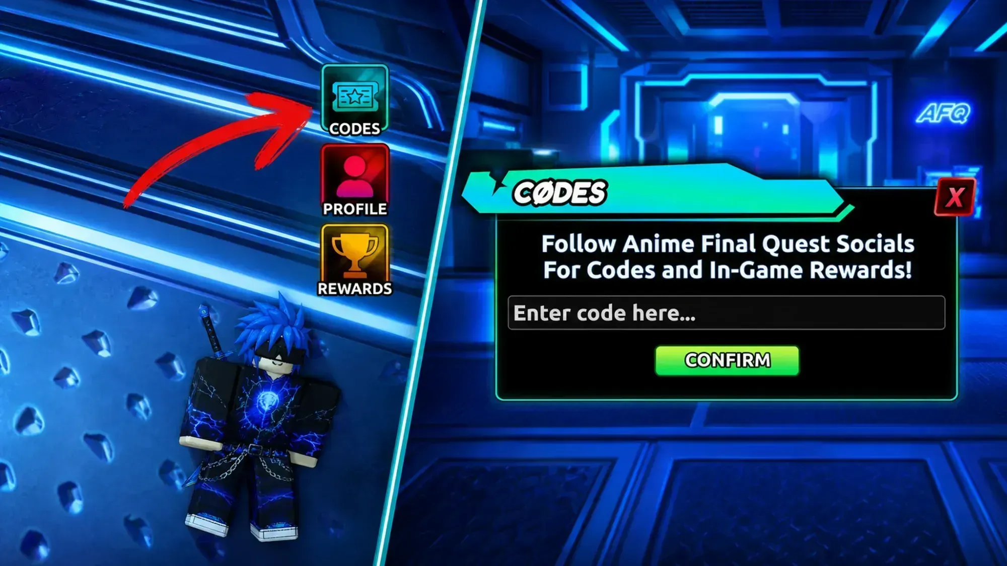 How to redeem Anime Final Quest codes