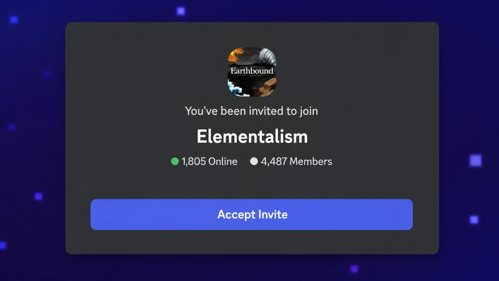 Elementalism codes: An image of the Elementalism Discord Server