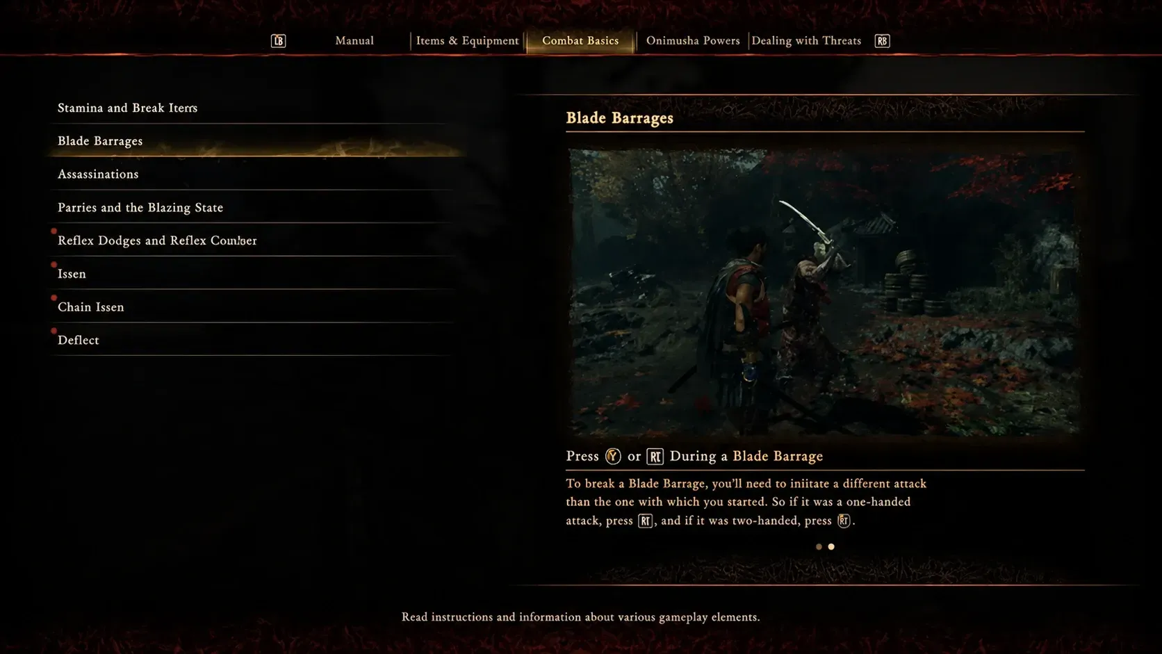 Parry and deflect system in Onimusha