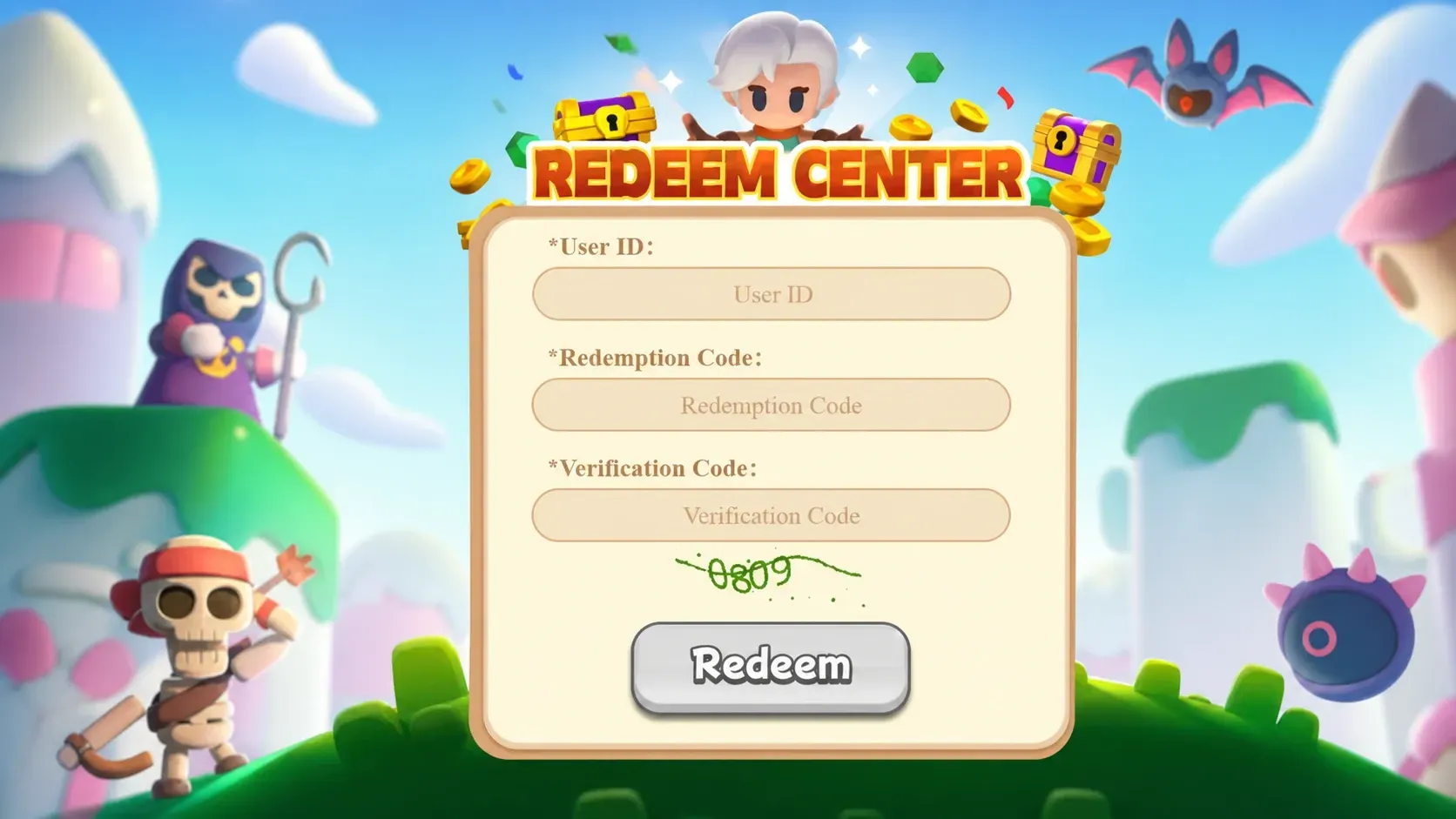 Archero 2 codes redemption screen