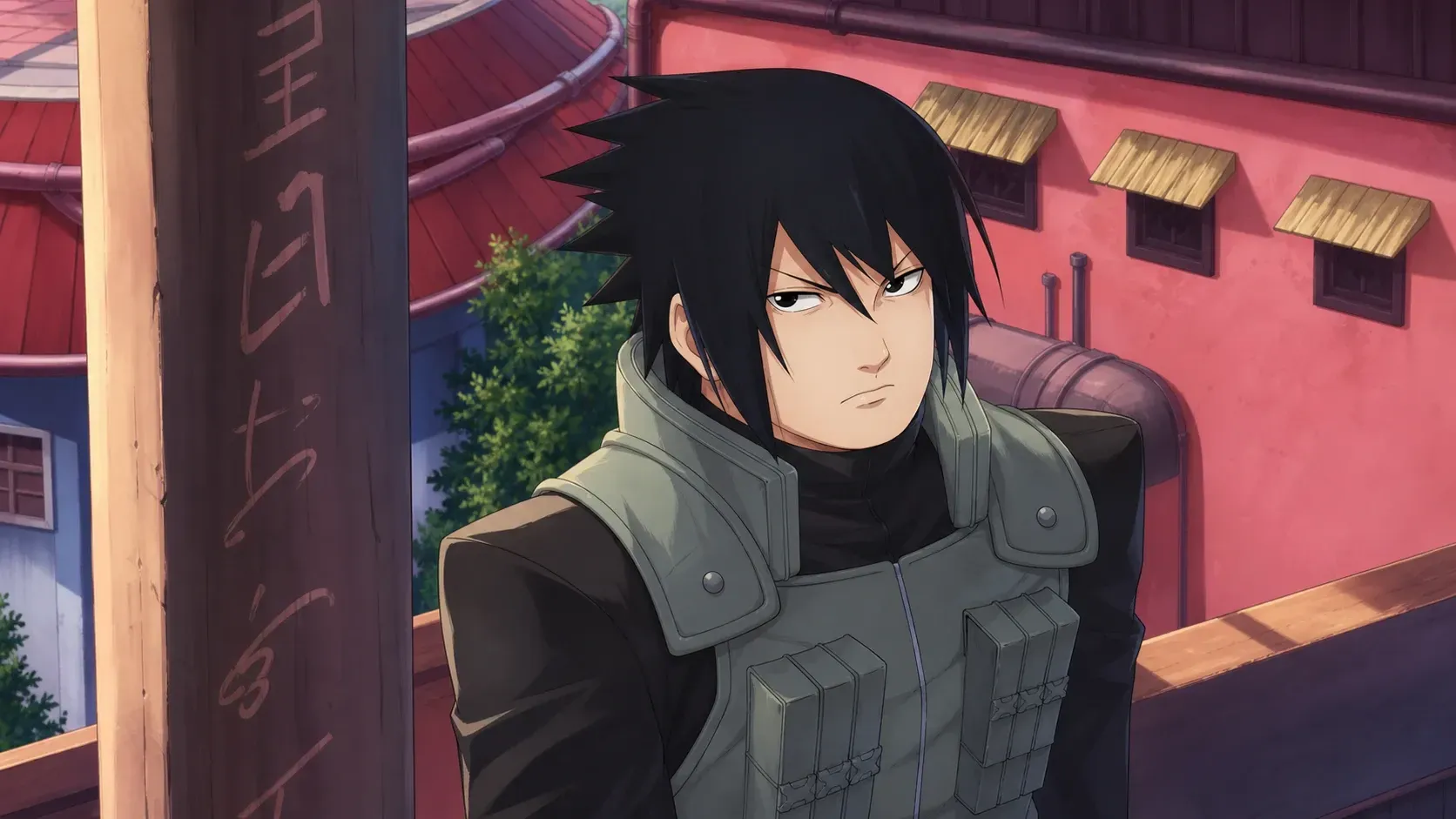 The Time of Ninja codes - a black-haired ninja stood next to a wooden beam