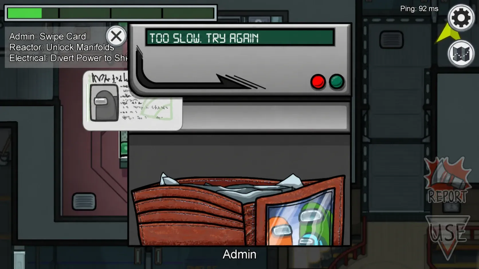 Screenshot of the Among Us admin screen for Among Us mod menu guide