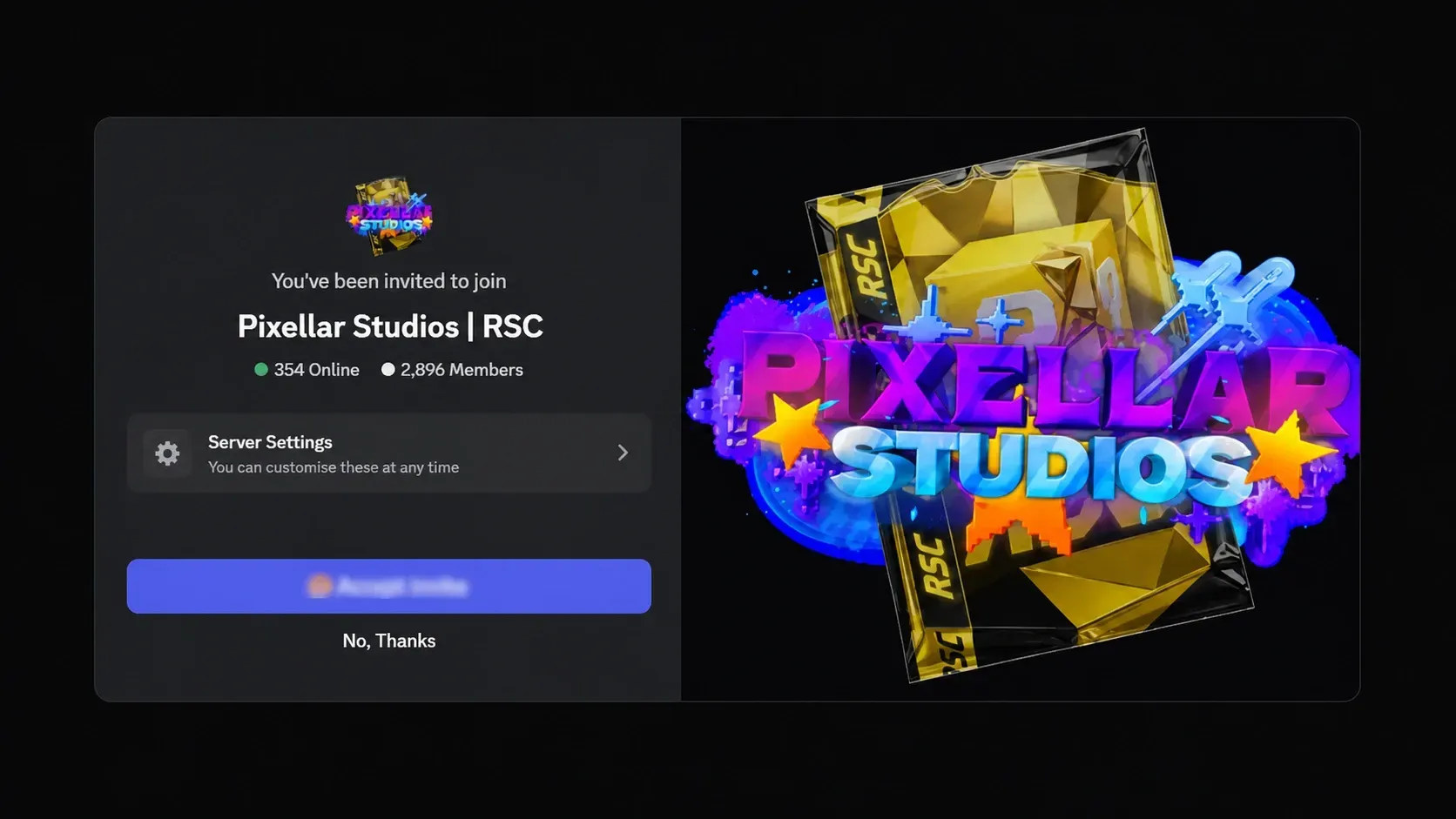 Spin a Soccer Card Discord server invite screen