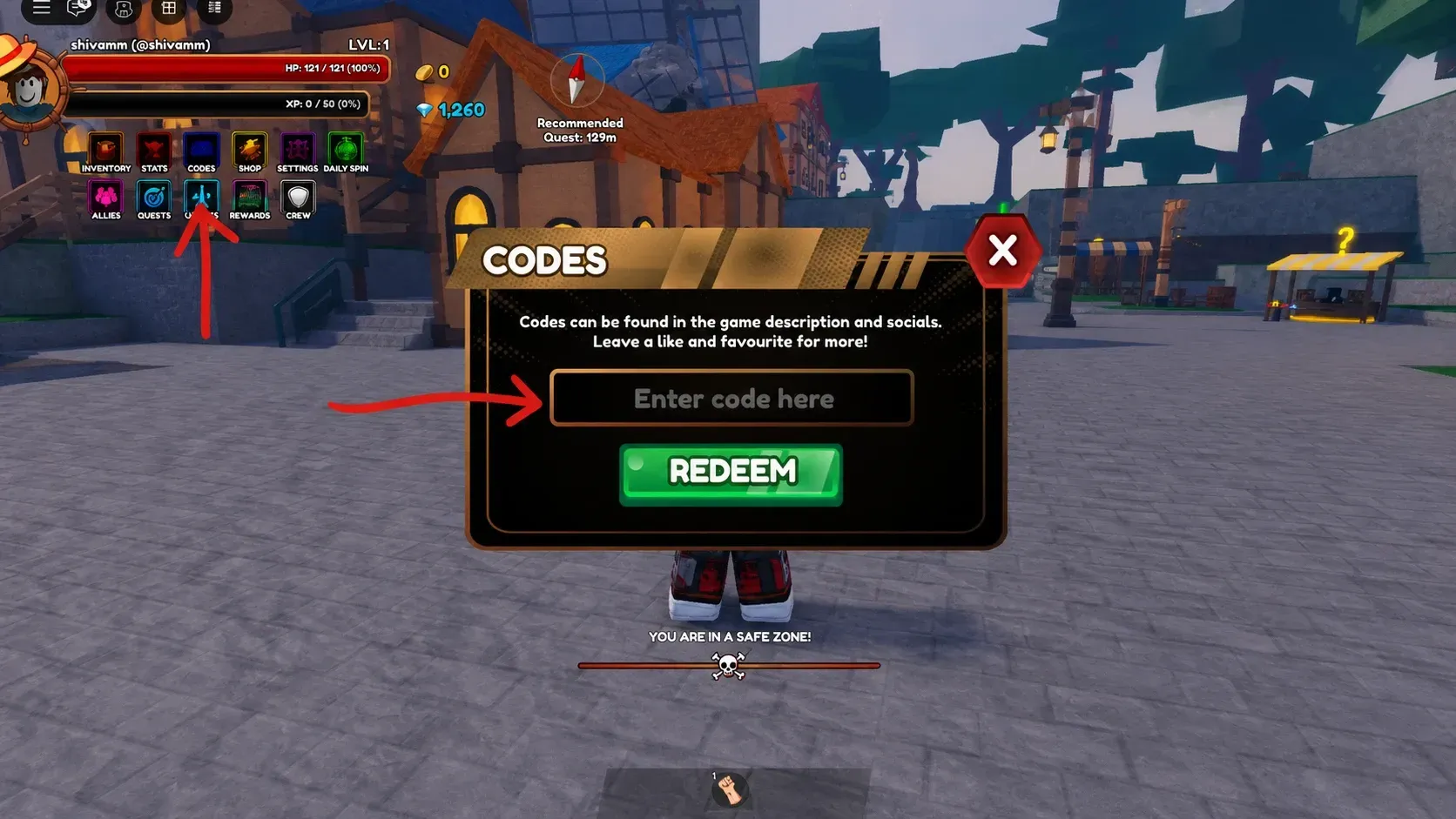 How to Redeem Codes in Chaos Piece