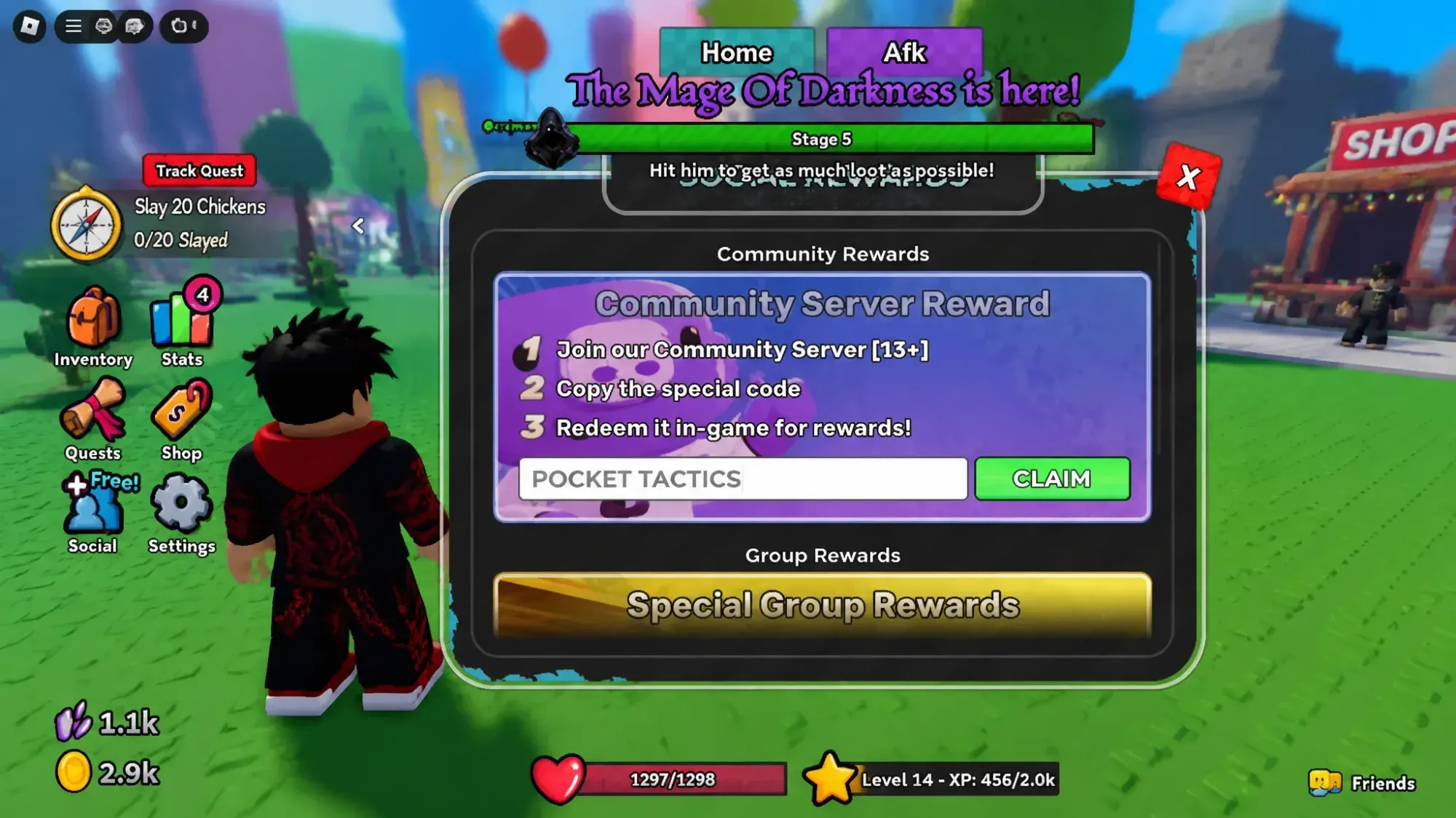 How to redeem loot up codes in the game