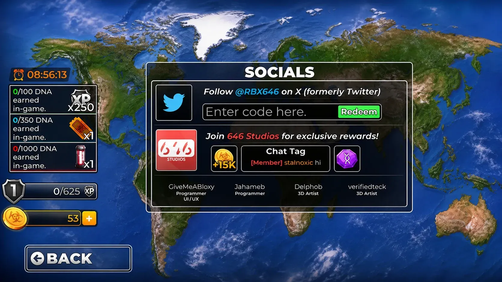 How to redeem outbreak codes in the roblox game