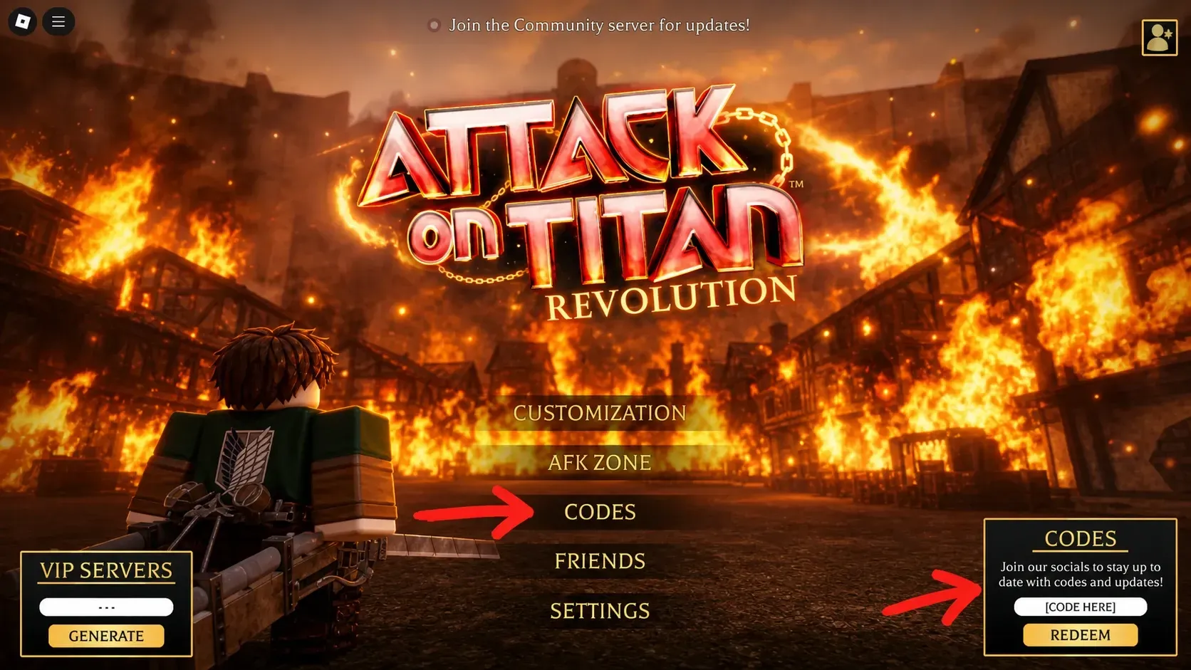 redeem attack on titan revolution codes