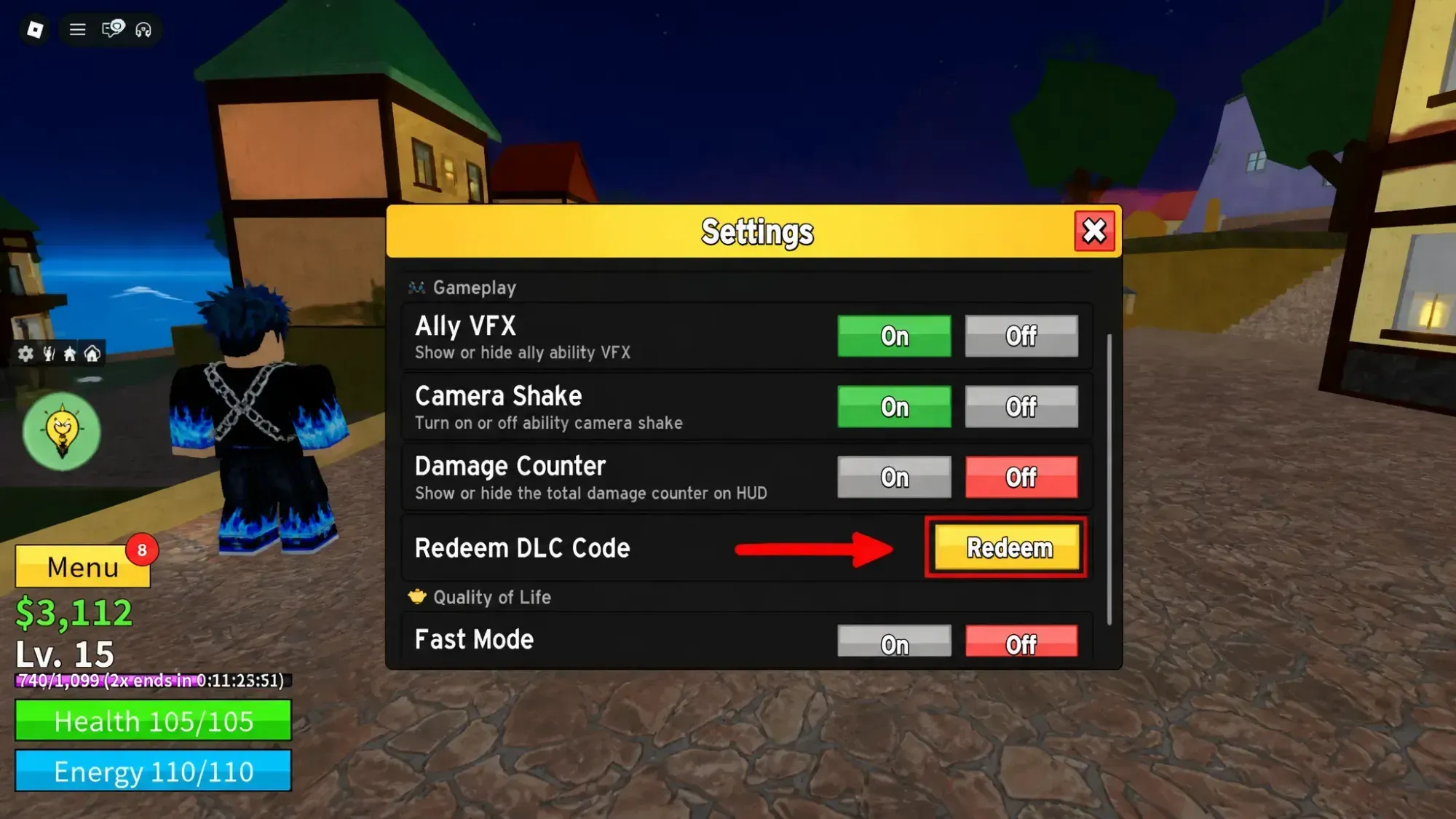 How to redeem codes in Blox Fruits