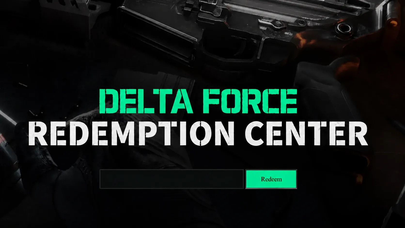 Delta Force codes: An image of the Delta Force codes redemption page