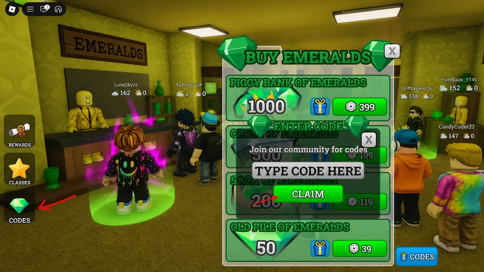Survive the Backrooms codes