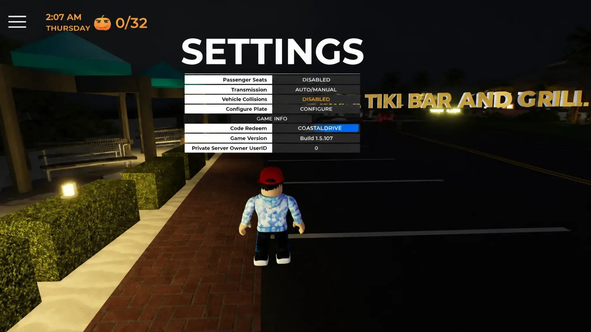 Southwest Florida codes redemption screen in the settings menu, with the word Pocket Tactics written in
