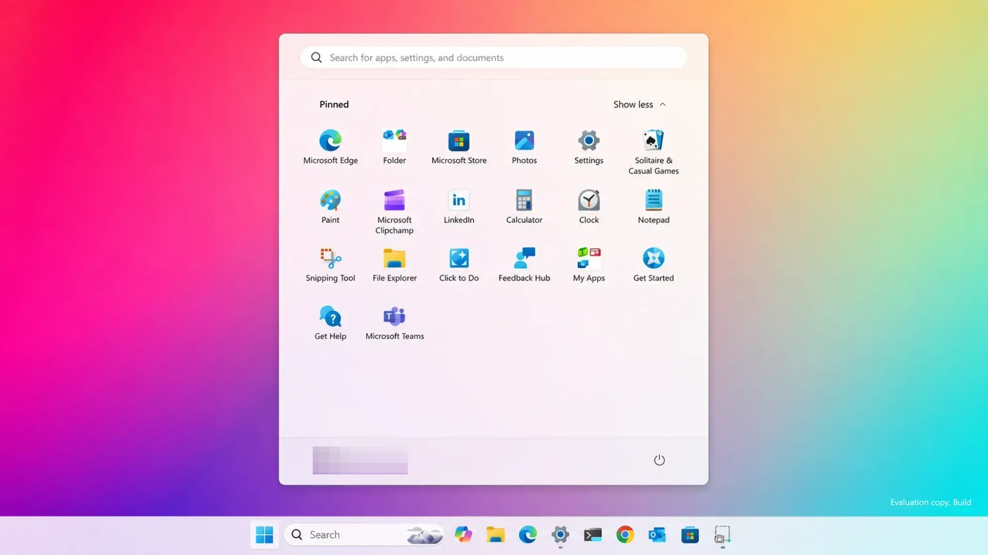 Start menu smaller layout