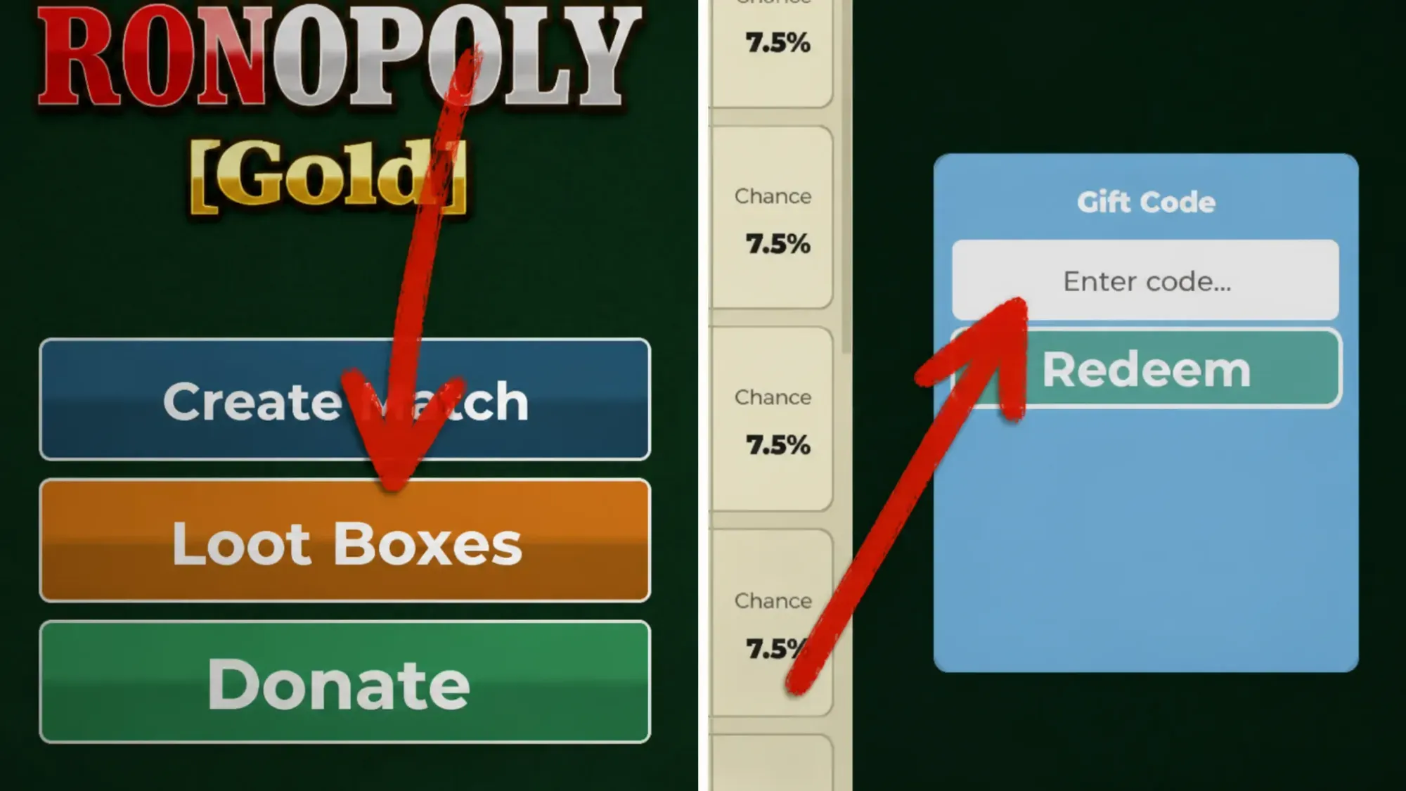 How to redeem Ronopoly codes