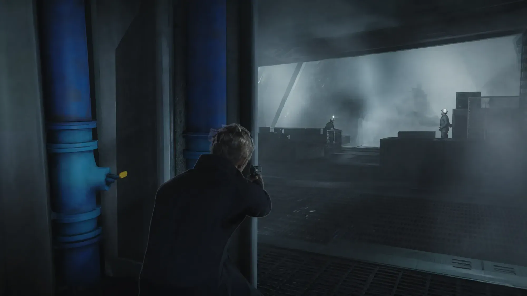 Character taking cover