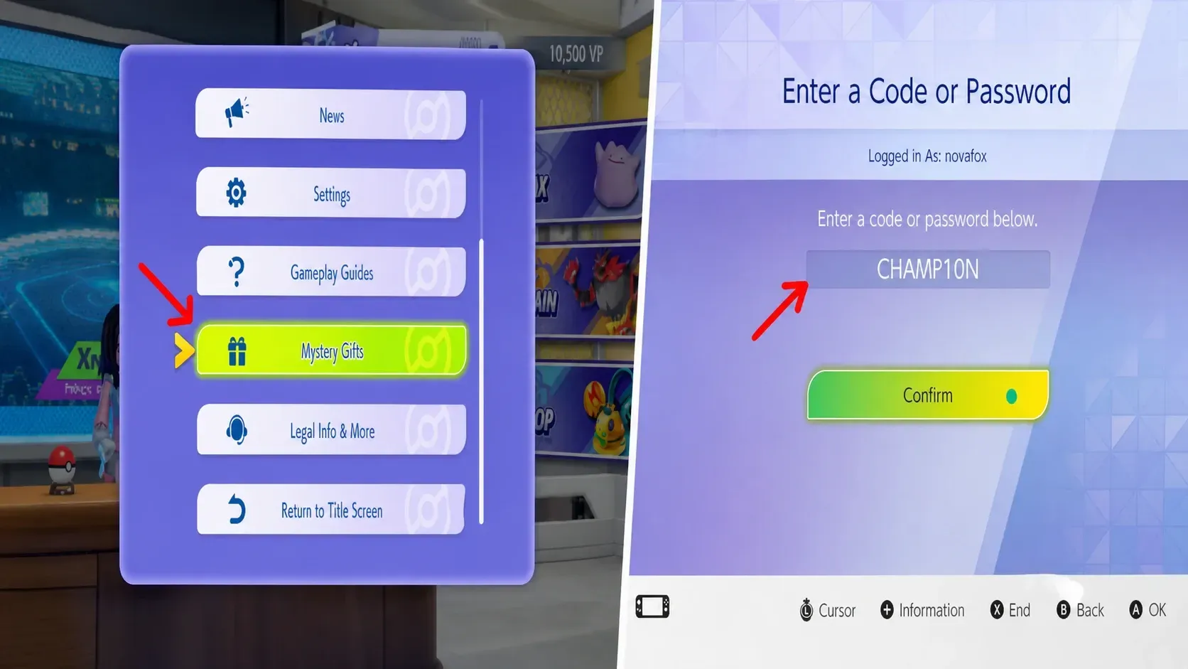 Pokemon Champions Mystery Gift codes redeem